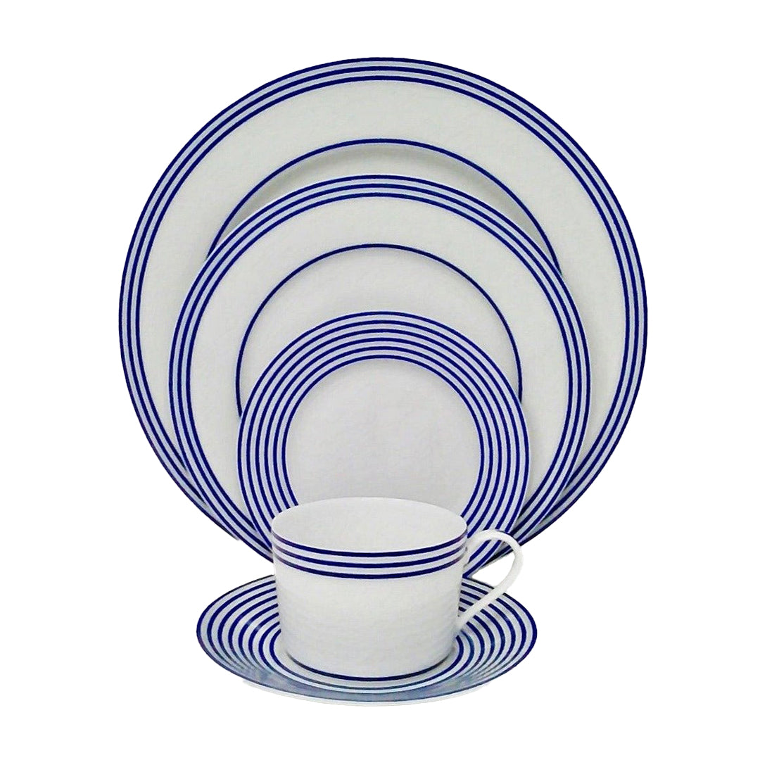 Latitudes Bleu Dessert Plates - Elegant Ceramic Dinnerware for Cakes, Pastries & Desserts - Perfect for Parties, Weddings & Fine Dining