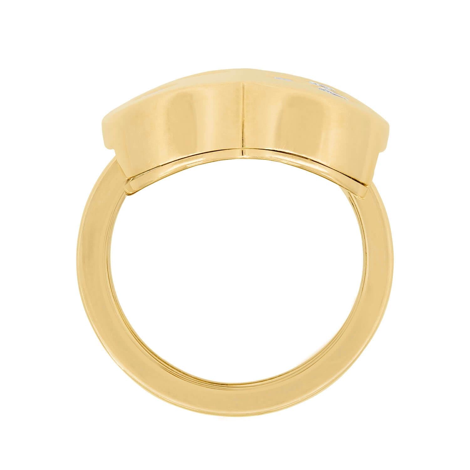 18K Gold Diamond Heart Ring for Women - 0.65ctw Four Band Elegant Jewelry - Perfect for Valentine's Day, Anniversary & Romantic Gifts