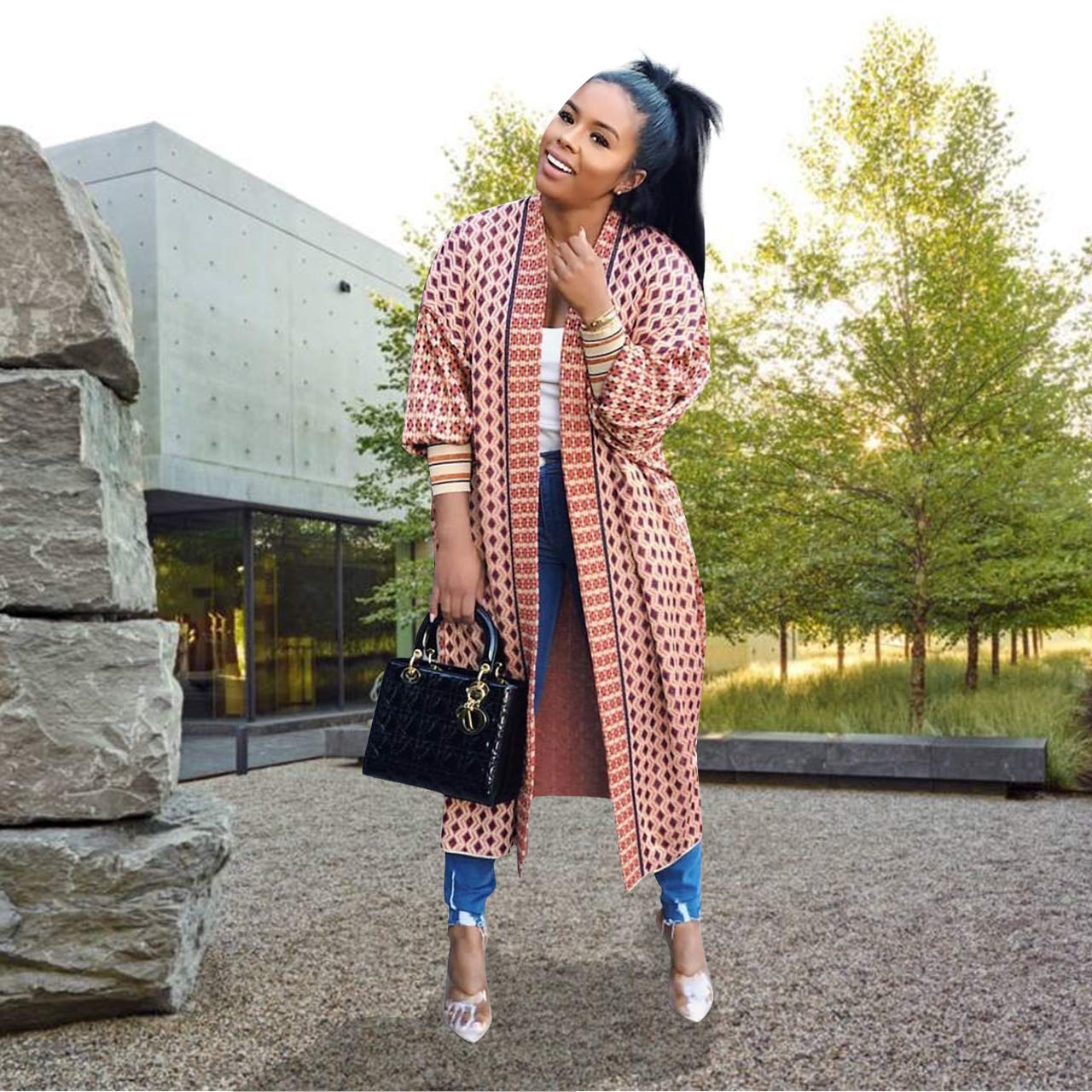 Lightweight Long Cardigan for Women - Open Front Jacket Coat - Perfect for Layering, Office Wear & Casual Outfits
