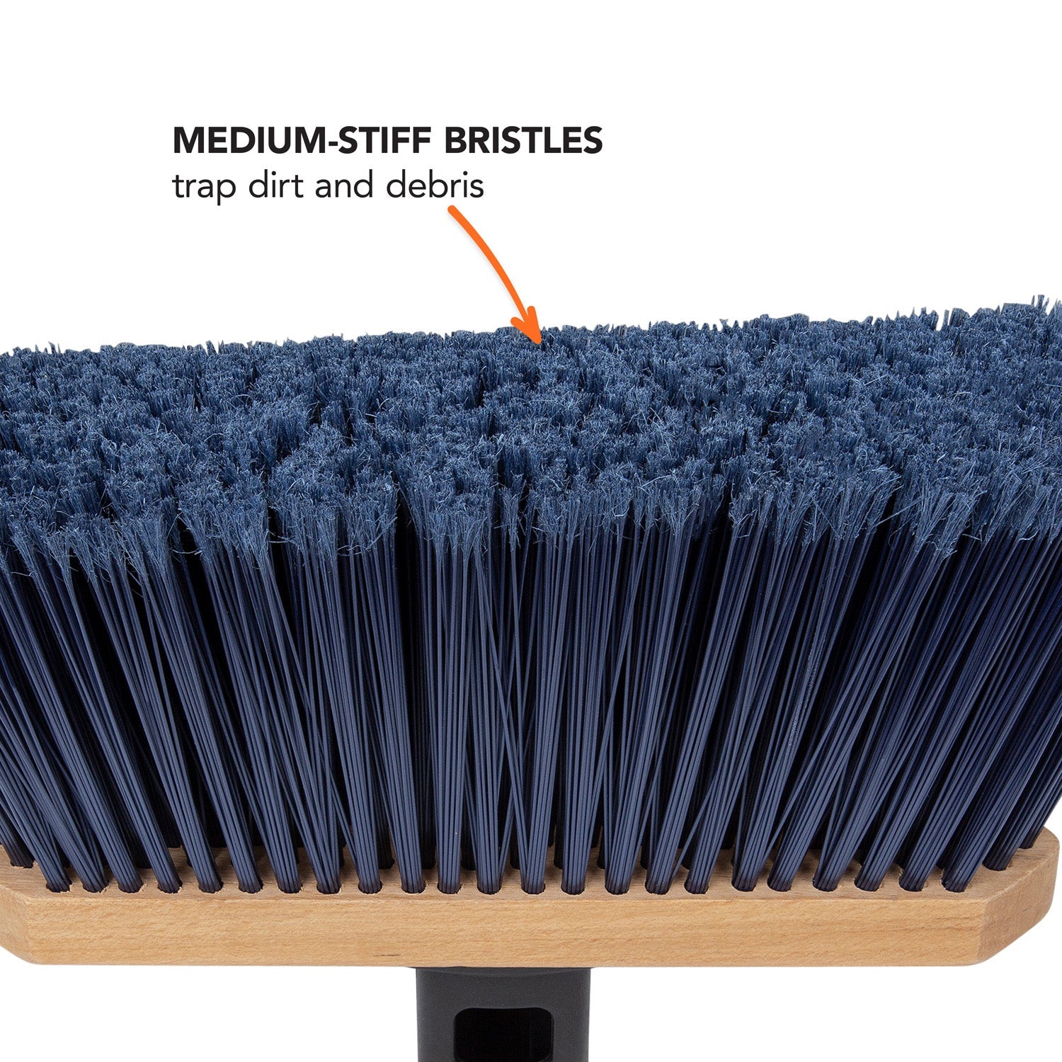11-Inch Premium Multi-Surface Angle Broom Head - Heavy Duty Cleaning for Floors, Tile, Hardwood & Outdoor Areas