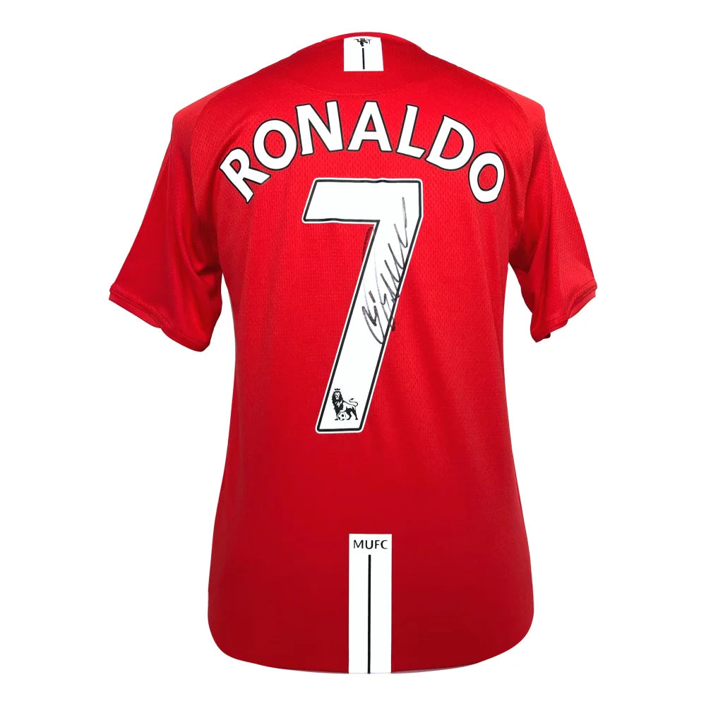 Authentic Cristiano Ronaldo Autographed Manchester United Jersey with BAS COA - Signed Soccer Memorabilia for Collectors & Fans - Perfect for Display, Gifts & Sports Memorabilia Collections