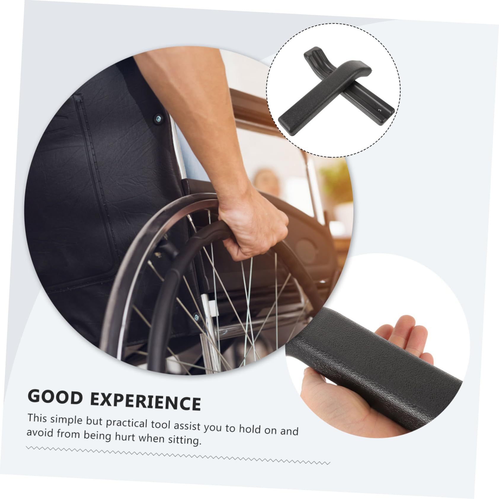 Housoutil 1 Pair Ergonomic Office Chair Armrest Pads - Replacement Cushions for Wheelchair & Desk Chair Armrests - Comfortable & Durable for Work, Gaming, and Home Office Use