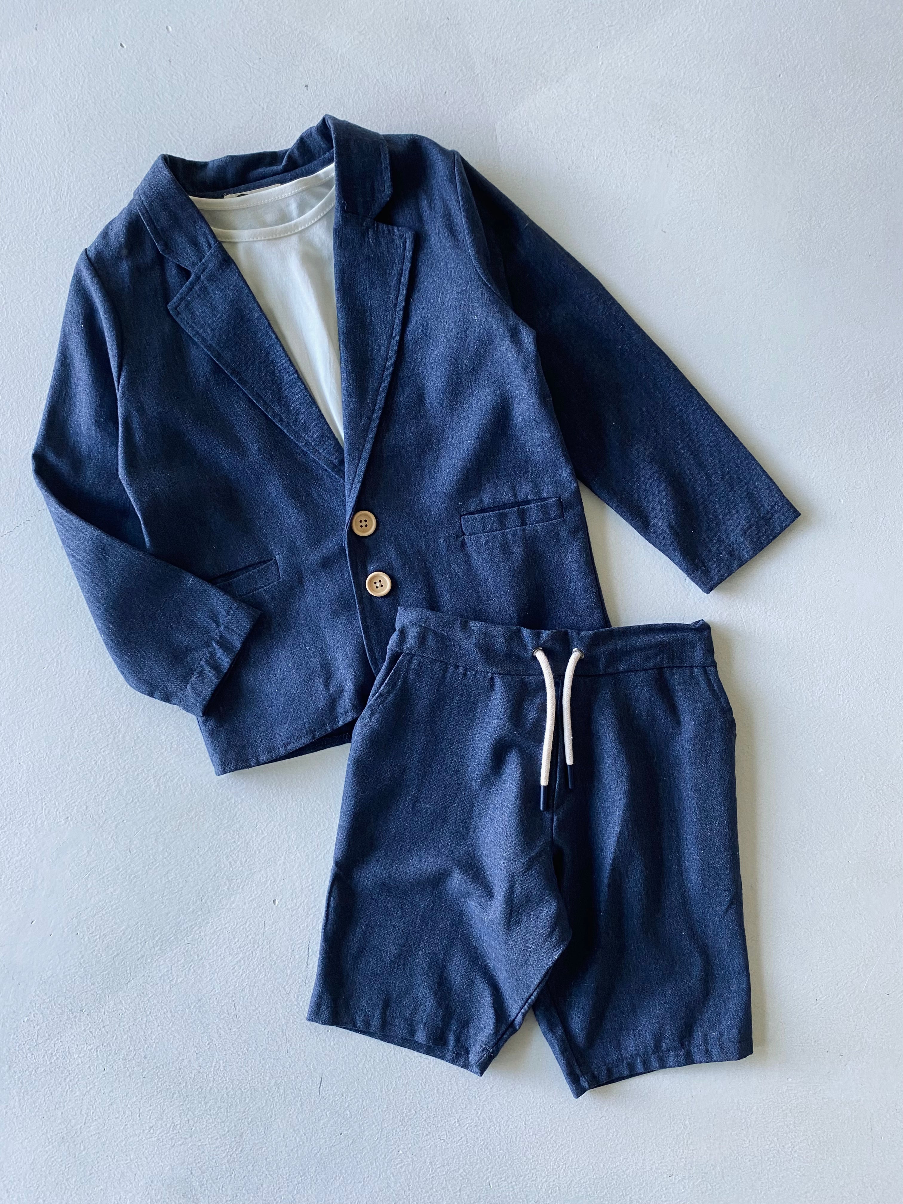 Kids Linen Shorts 3-Piece Dress Set - Breathable & Comfortable Summer Outfit for Boys & Girls - Perfect for Playdates, Beach Trips & Casual Wear