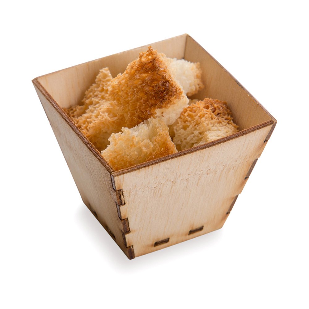 Eco-Friendly 2 oz Bamboo Appetizer Cups - 100-Pack Square Mini Dessert Bowls | Durable Disposable Tasting Bowls for Snacks, Samples, Parties & Catering Events