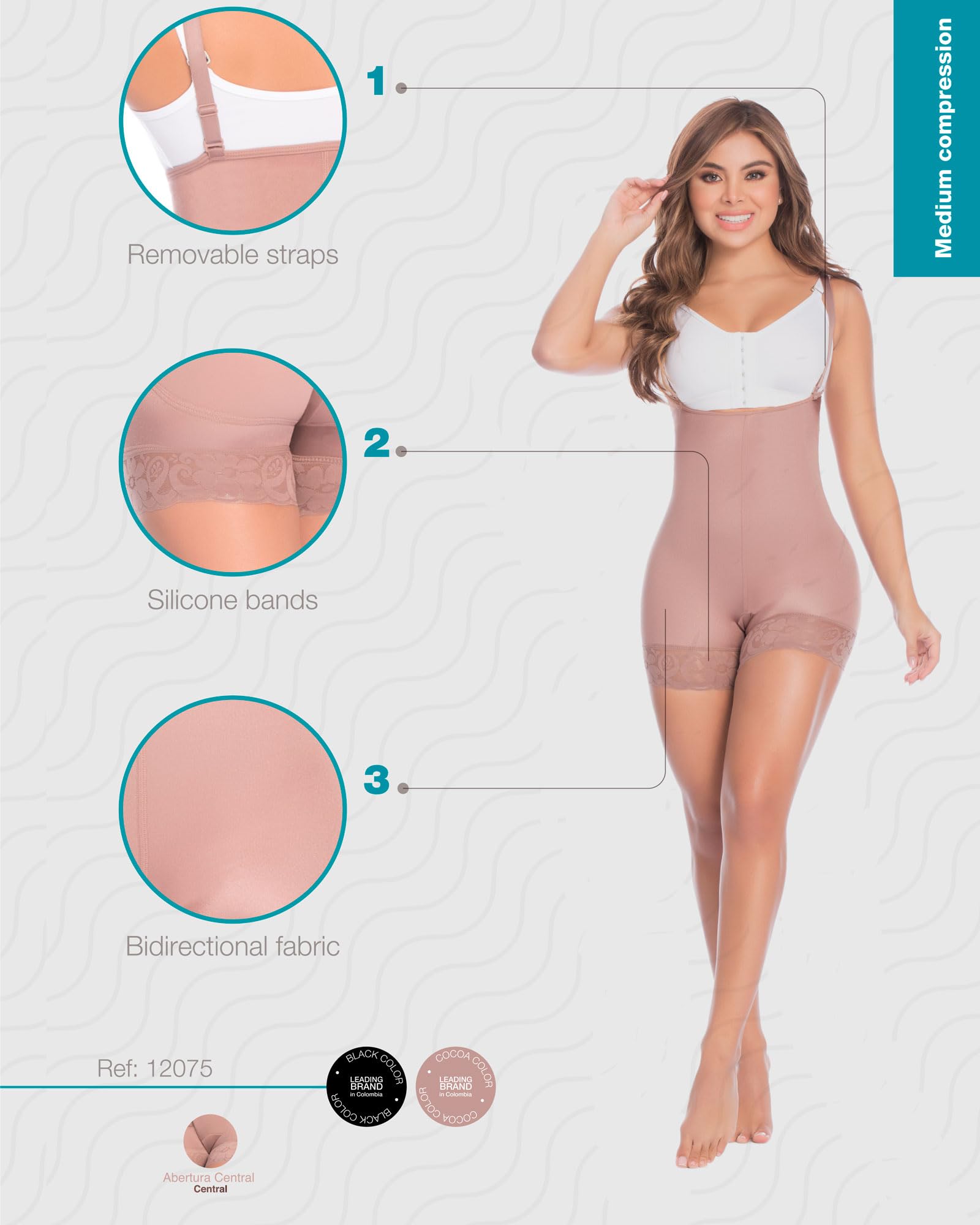 DELIÉ by Fajas DPrada 09075 Colombian Postpartum Girdle - Full Body Shaper for Women | Post-Surgery Recovery & Waist Training Shapewear for Maternity & Everyday Wear