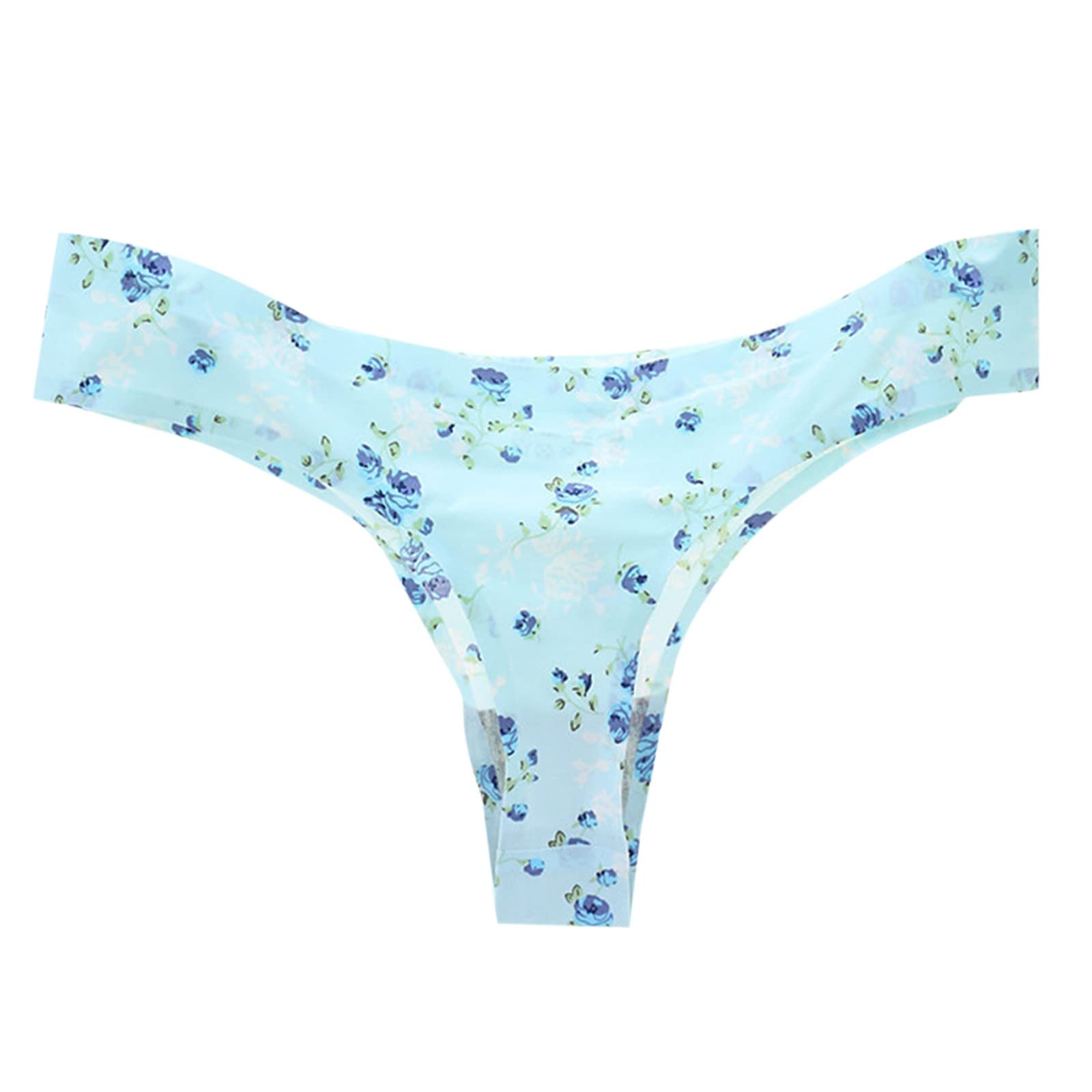 Seamless Adhesive Panties for Women - Low Waist Sexy Thong Underwear in Printed Ice Silk & Cotton | Perfect for Daily Wear, Date Nights & Special Occasions