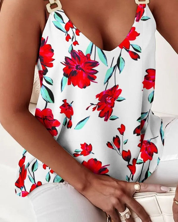 Women's Printed Tank Top - Stylish & Comfortable Summer Sleeveless Shirt for Casual Wear, Gym, Beach & Outdoor Activities