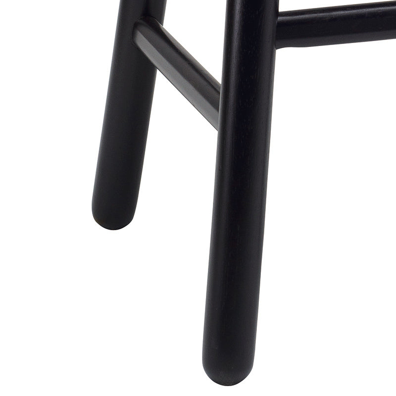 Modern Hetty Counter Stool - Black Ash Veneer Finish - Perfect for Kitchen Islands, Breakfast Bars & Small Spaces