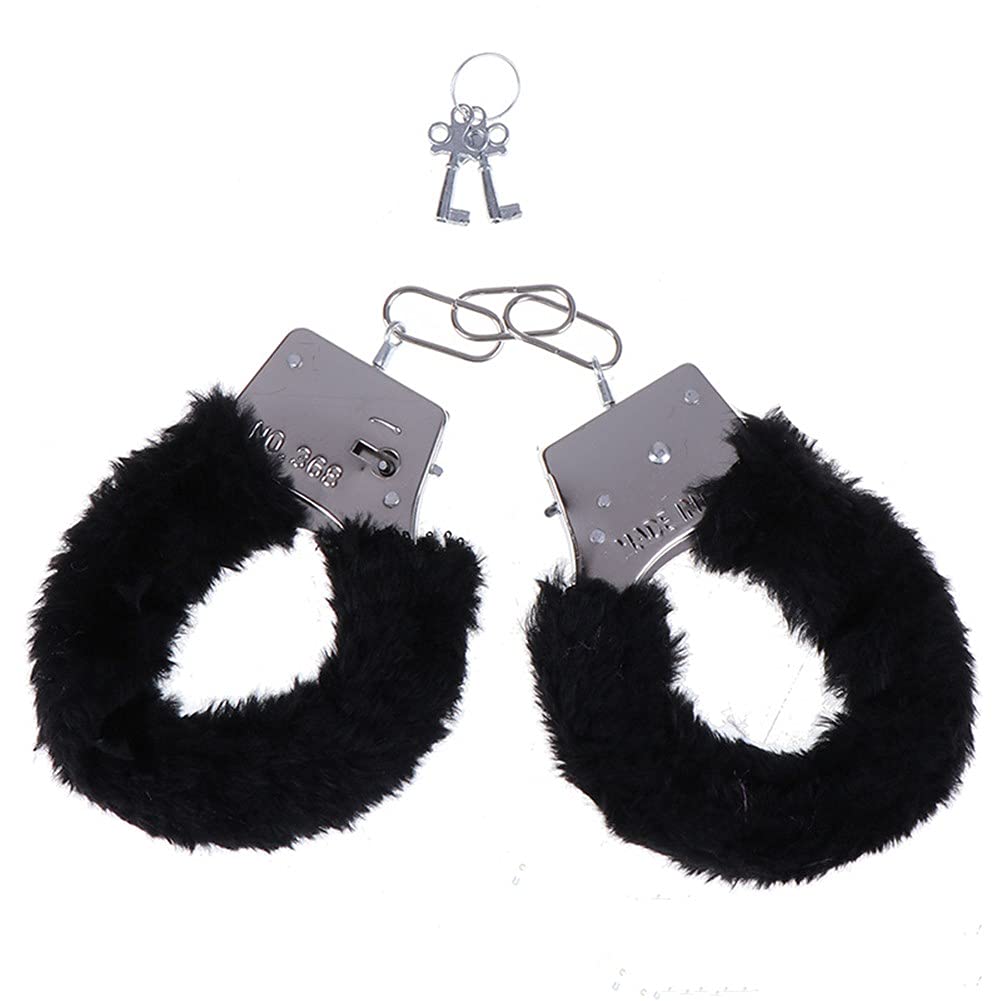 Punk Sexy Leather Bracelet & Cuffs Set - Adjustable Fluffy Wrist Bands with Plush Lining for Women & Men | Perfect for Role Play, Cosplay, BDSM, Halloween Parties & Fashion Accessories
