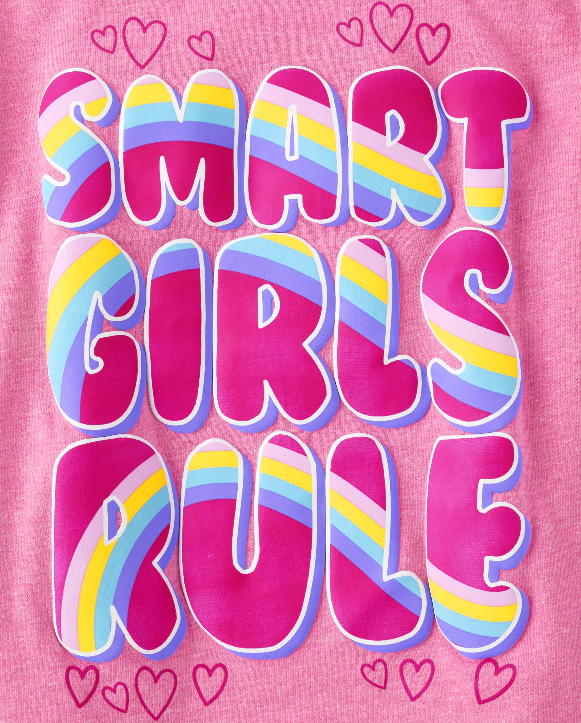The Children's Place Girl Power Short Sleeve Graphic T-Shirts - 3 Pack | Cute Casual Tees for Girls | Perfect for School, Playdates & Everyday Wear