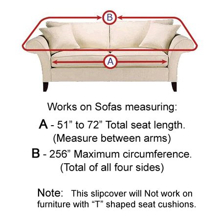 Premium Chenille Dark Chocolate Sofa Slipcover - Soft, Durable & Washable - Fits 230