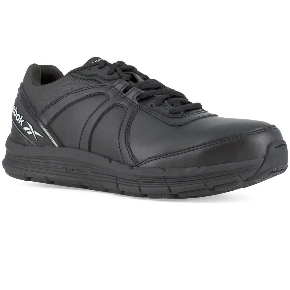 Men's Black Steel Toe Athletic Work Shoes - Lightweight Safety Sneakers for Construction, Warehouse & Outdoor Jobs