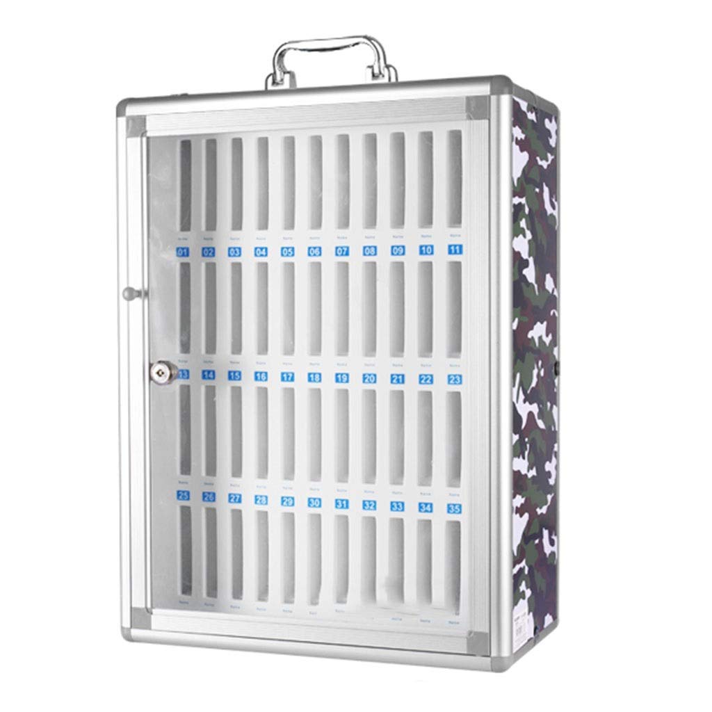 Silver 48-Key Cell Phone Locker Cabinet - Secure Phone Storage for Offices, Schools & Conference Rooms - Durable Mobile Device Storage Solution with Locking Mechanism for Workplace Organization