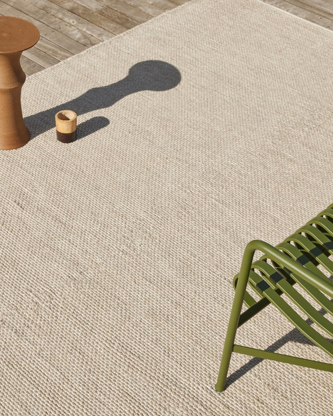 Premium Andorra Outdoor Rug in Oatmeal - 200cm x 300cm (6.6ft x 9.8ft) All-Weather Waterproof Patio Rug for Deck, Poolside, and Garden Decor