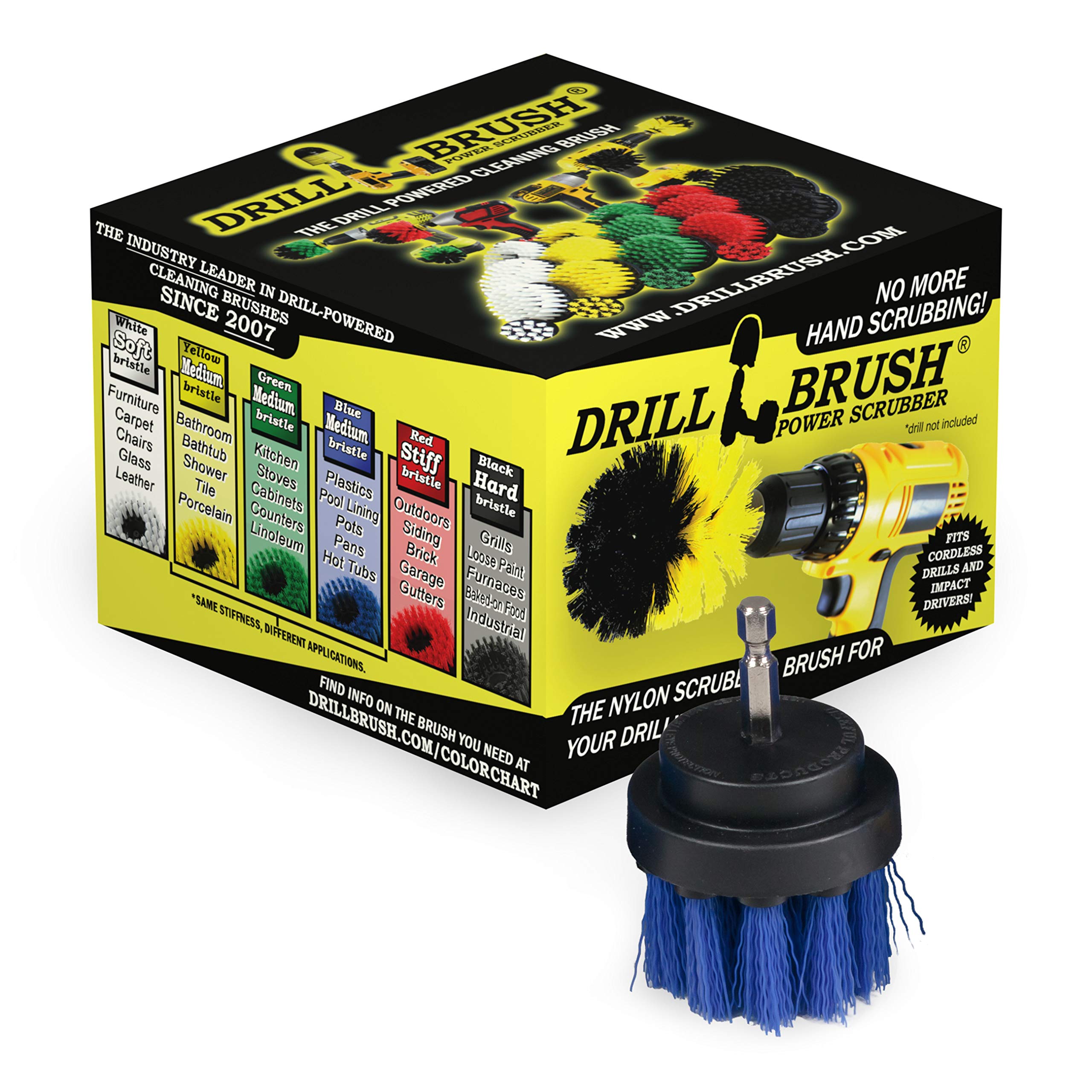 Aquatic Cleaning Brush Set for Fish Tank, Boat & Pool - Drill Brush Kit