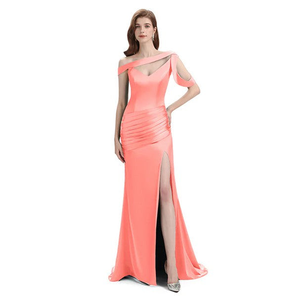 Affordable Mismatched Coral Mermaid Bridesmaid Dresses - WG1082 | Perfect for Beach Weddings, Formal Events & Special Occasions