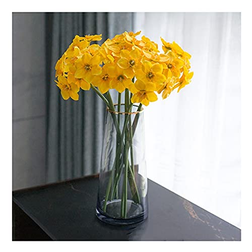 Realistic Artificial Daffodils Flowers - Fake Flower Arrangement for Home Wedding Shop & Cemetery Decor - Perfect for Garden Party, Table Centerpieces & Indoor/Outdoor Decorations