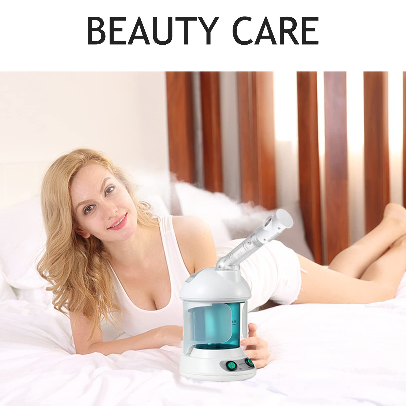 EXCLUZO 360° Ionic Facial Steamer with Hot Spray - Deep Moisturizing Skin Care for Home Spa & Relaxation - Perfect for Hydration, Blackhead Removal & Glowing Skin