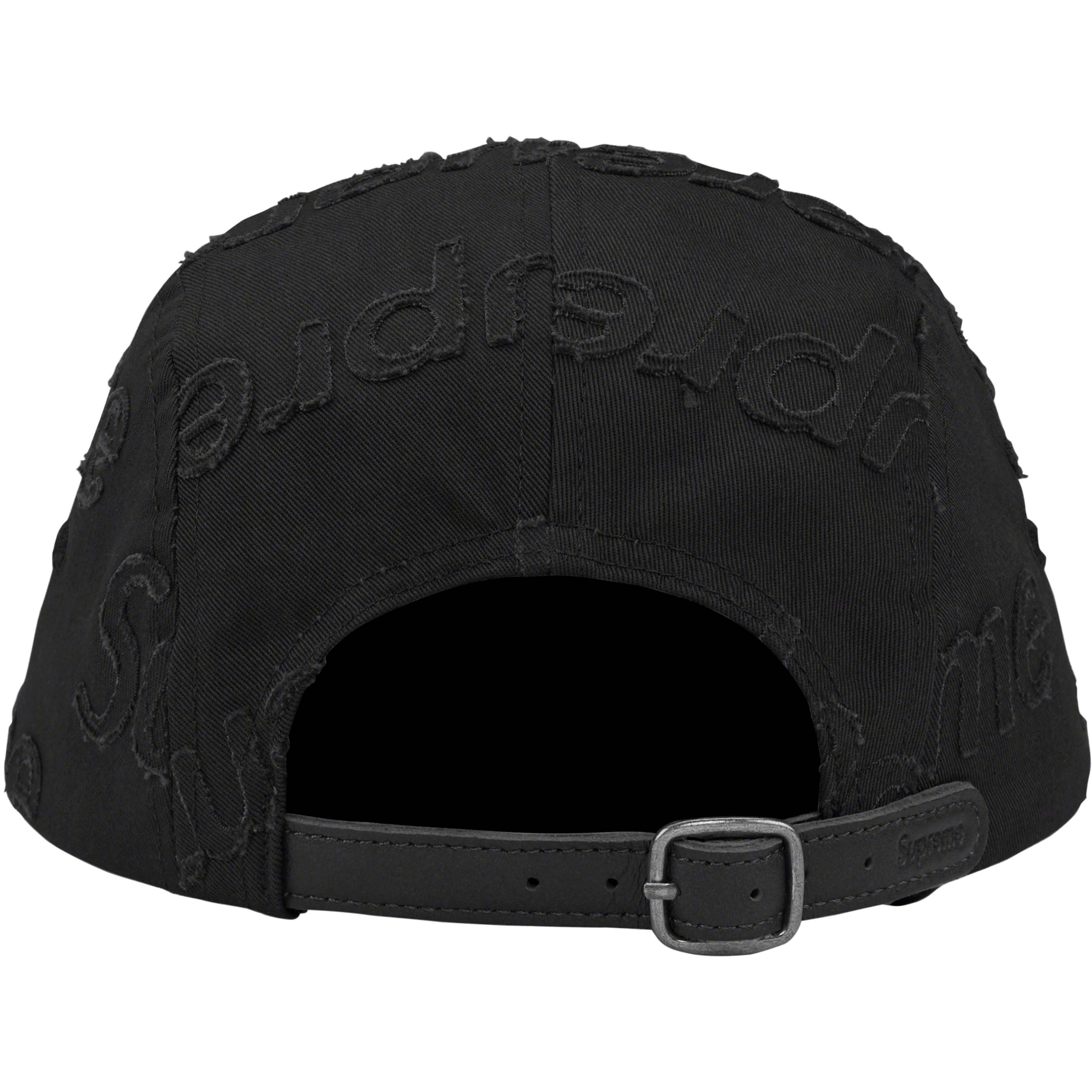 Supreme Laser Twill Camp Cap - Black Adjustable Dad Hat for Men & Women - Perfect for Streetwear, Casual Outfits, and Outdoor Adventures