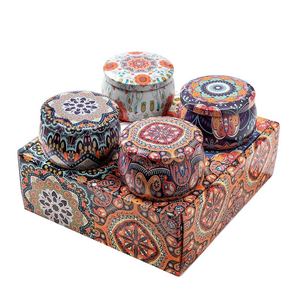 4 Pack Scented Soy Wax Candles - Lavender, Rose, Vanilla, Lemon for Home Relaxation & Gifts