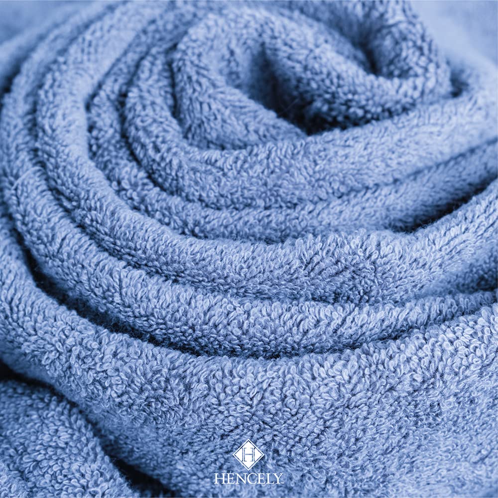 Premium Turkish Cotton Hand Towels 2-Pack (16x28 Inches) - Ultra Soft, Highly Absorbent & Quick-Drying Towels for Face, Body, Kitchen & Bathroom - Luxury Bath Towel Set in Blue - Perfect for Spa, Guest Bathrooms & Upscale Hotels