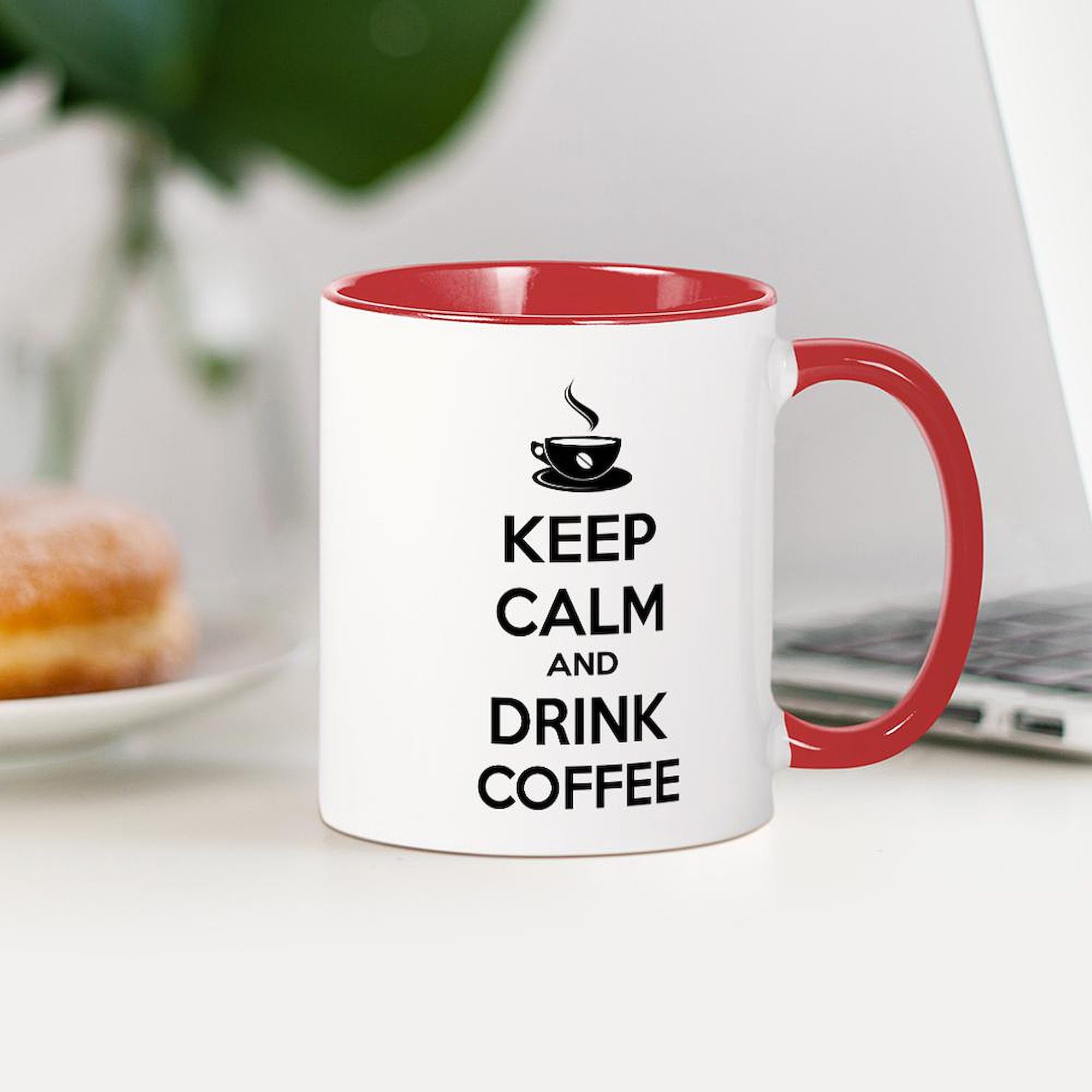 Keep Calm And Drink Coffee Mug - 11 oz (325 ml) Ceramic Coffee Cup for Office, Home & Gifts - Funny Novelty Tea & Coffee Mug for Men & Women