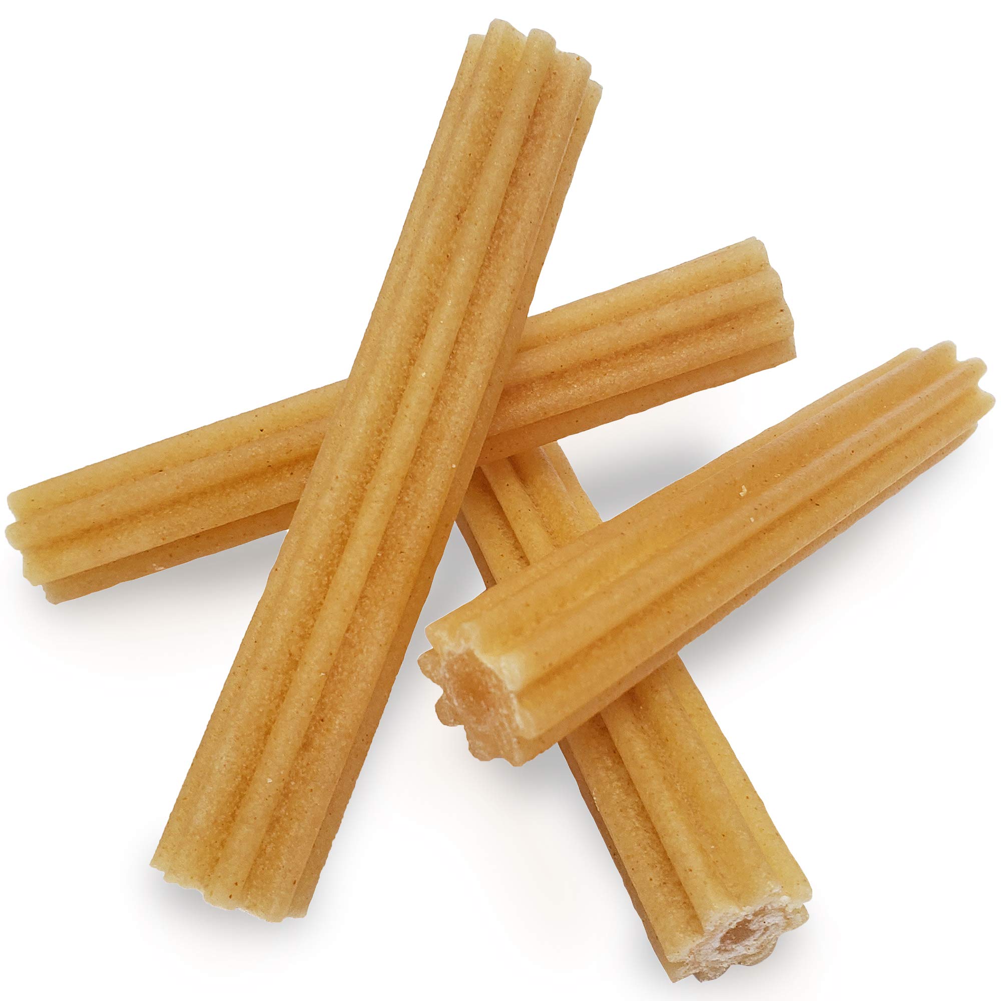 Yaky CHURRO Himalaya Cheese Dog Treats - Lactose Free, Gluten Free, Grain Free, Made in USA - All Natural Chews for Small, Medium & Large Breeds - 4 Cheese Flavored CHURROs per Pouch - Perfect for Training Rewards & Dental Health
