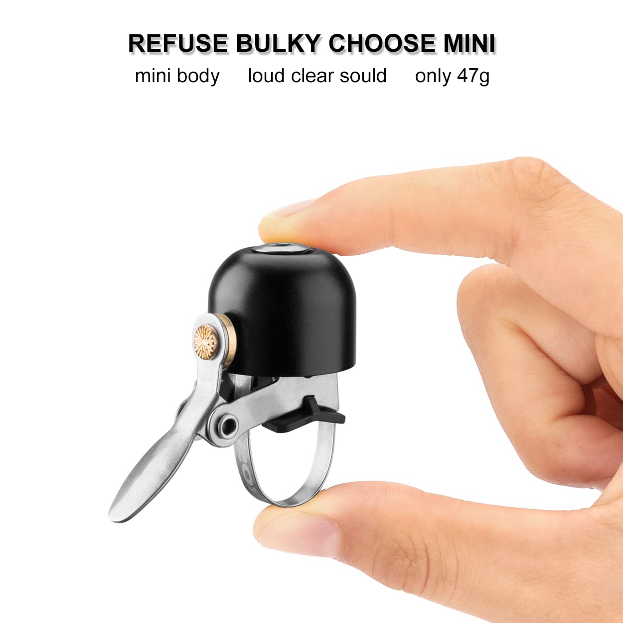 ROCKBROS Classic Bicycle Bell - Loud Bike Horn for Road & Mountain Bikes | Durable Handlebar Bell for Adults | Perfect for Commuting, Cycling Safety & Outdoor Adventures