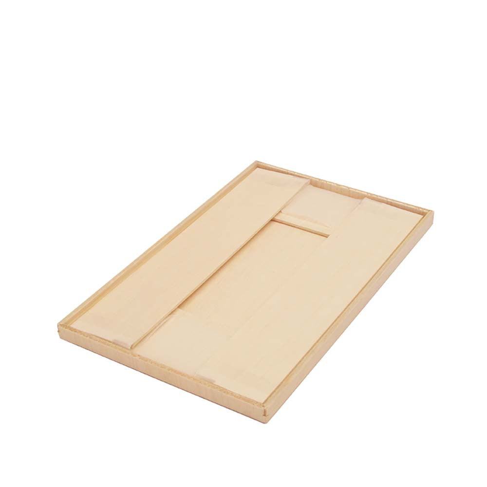 Eco-Friendly Coco Wooden Rectangular Takeout Bento Box with Lid - 6.7