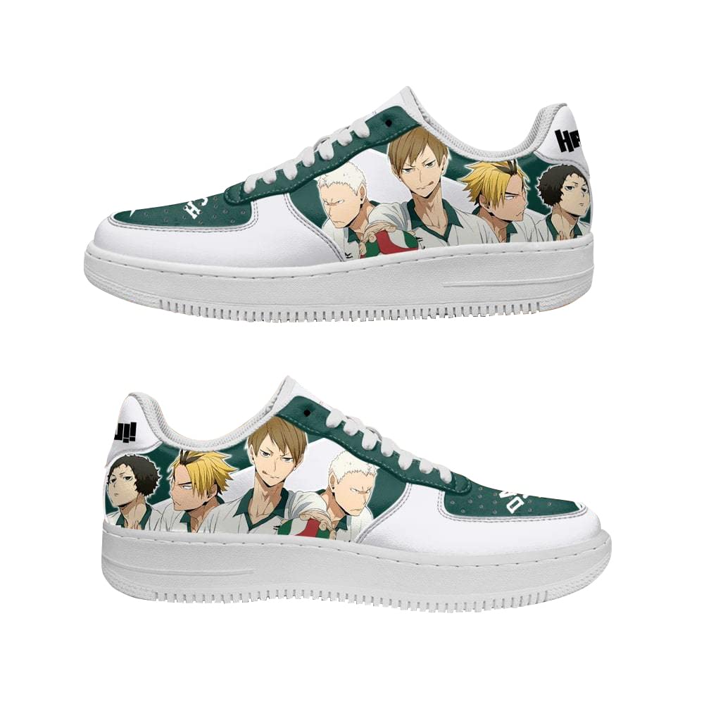 Haikyuu Anime Tsukishima Cosplay Shoes - Customized Tokonami & Inarizaki 5D Printed Sneakers for Men & Women | Johzenji Cartoon Fashion Merch | Perfect for Anime Conventions, Cosplay Events & Gift Giving