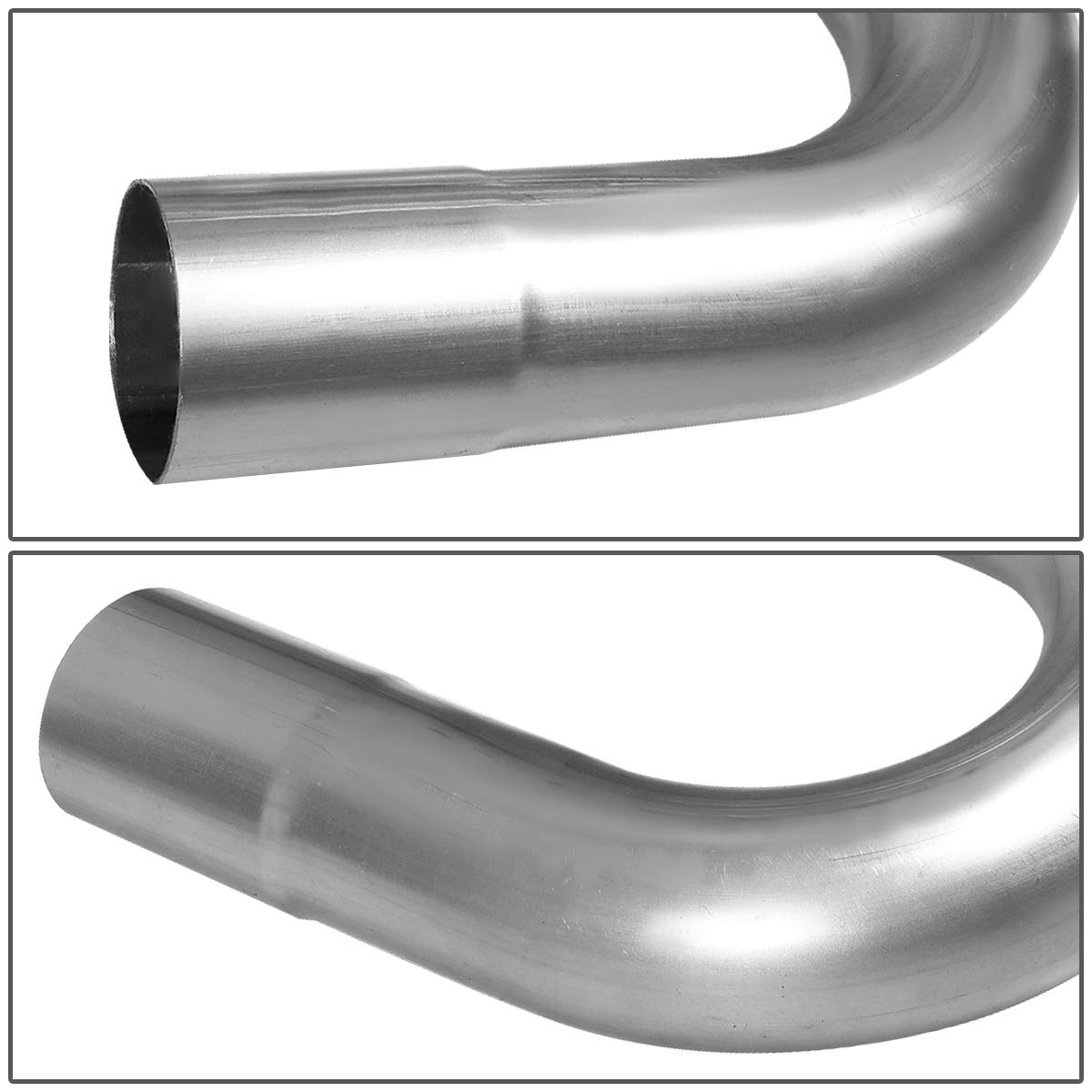 DNA Motoring ZTL-225RAW 16-Piece 2.25-Inch OD Mandrel Bent Exhaust Pipe Kit - Straight & Curved Pipes for Custom Car Exhaust Systems - Perfect for Performance Upgrades, Hot Rods, and DIY Automotive Projects