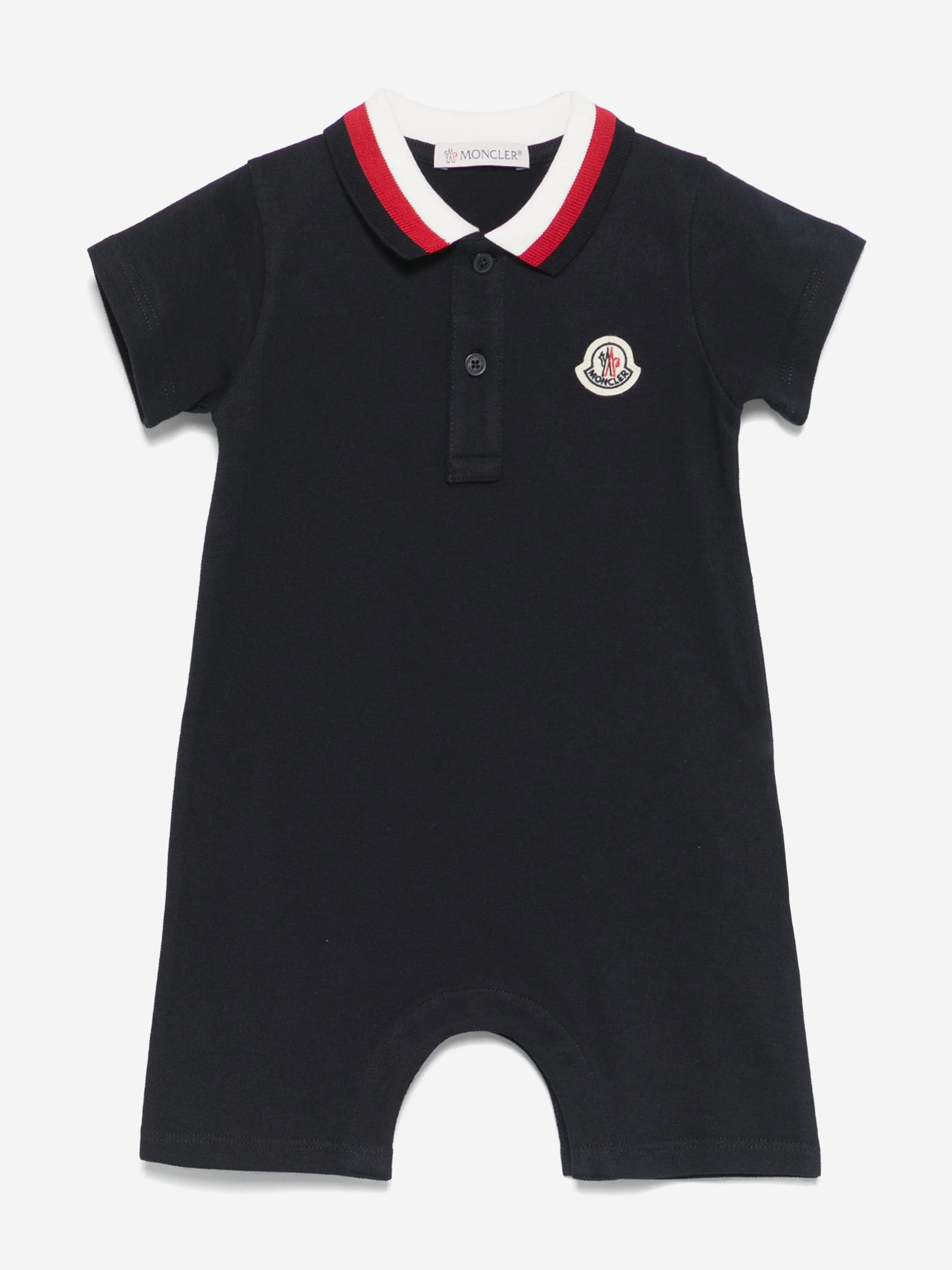 **Navy Blue Baby Boys Logo Romper - Soft Cotton Onesie for Newborns & Infants - Perfect for Playdates, Photo Shoots & Everyday Wear**
