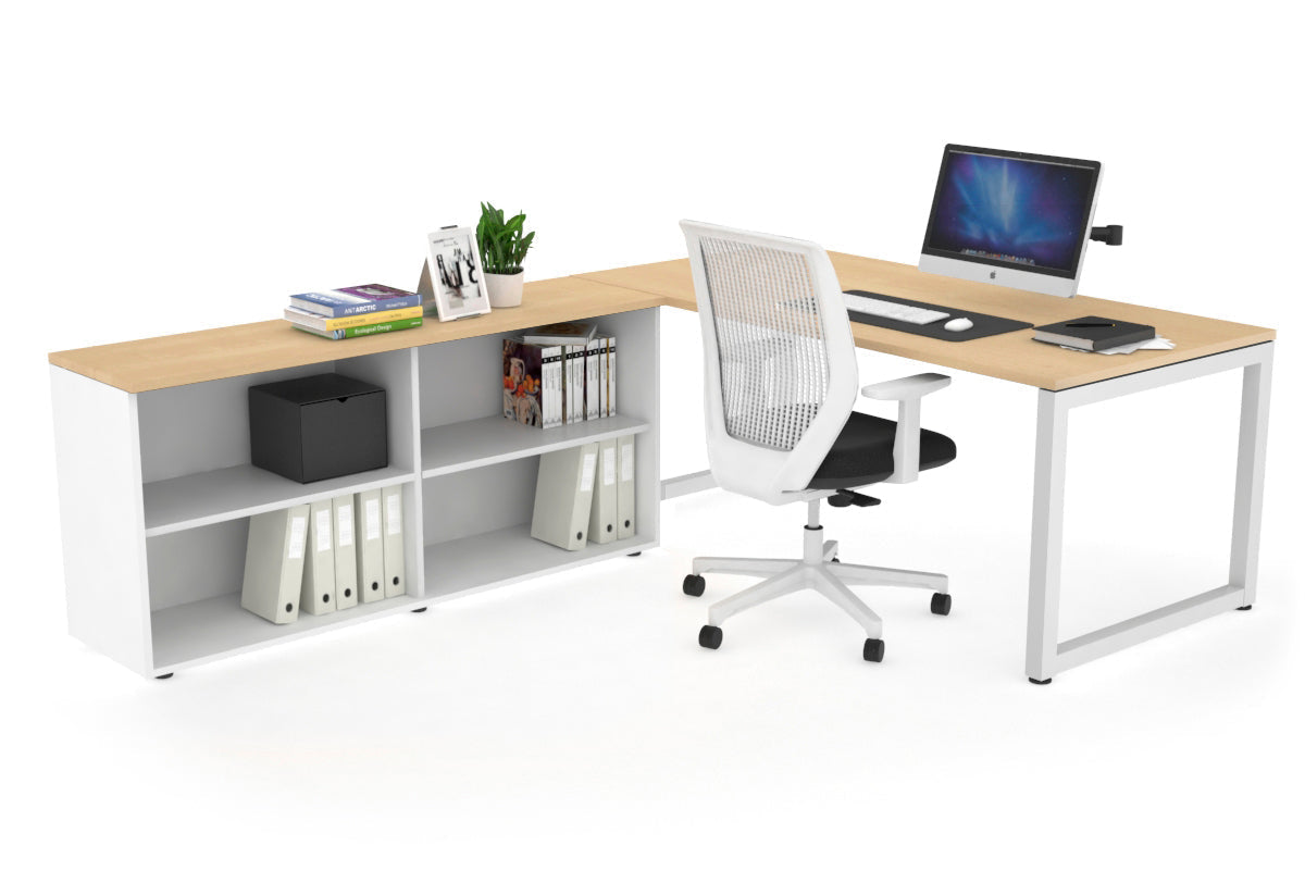 Quadro Loop Executive White Frame Office Chair [1800L x 700W] - Ergonomic Desk Chair for Home & Office Workspace