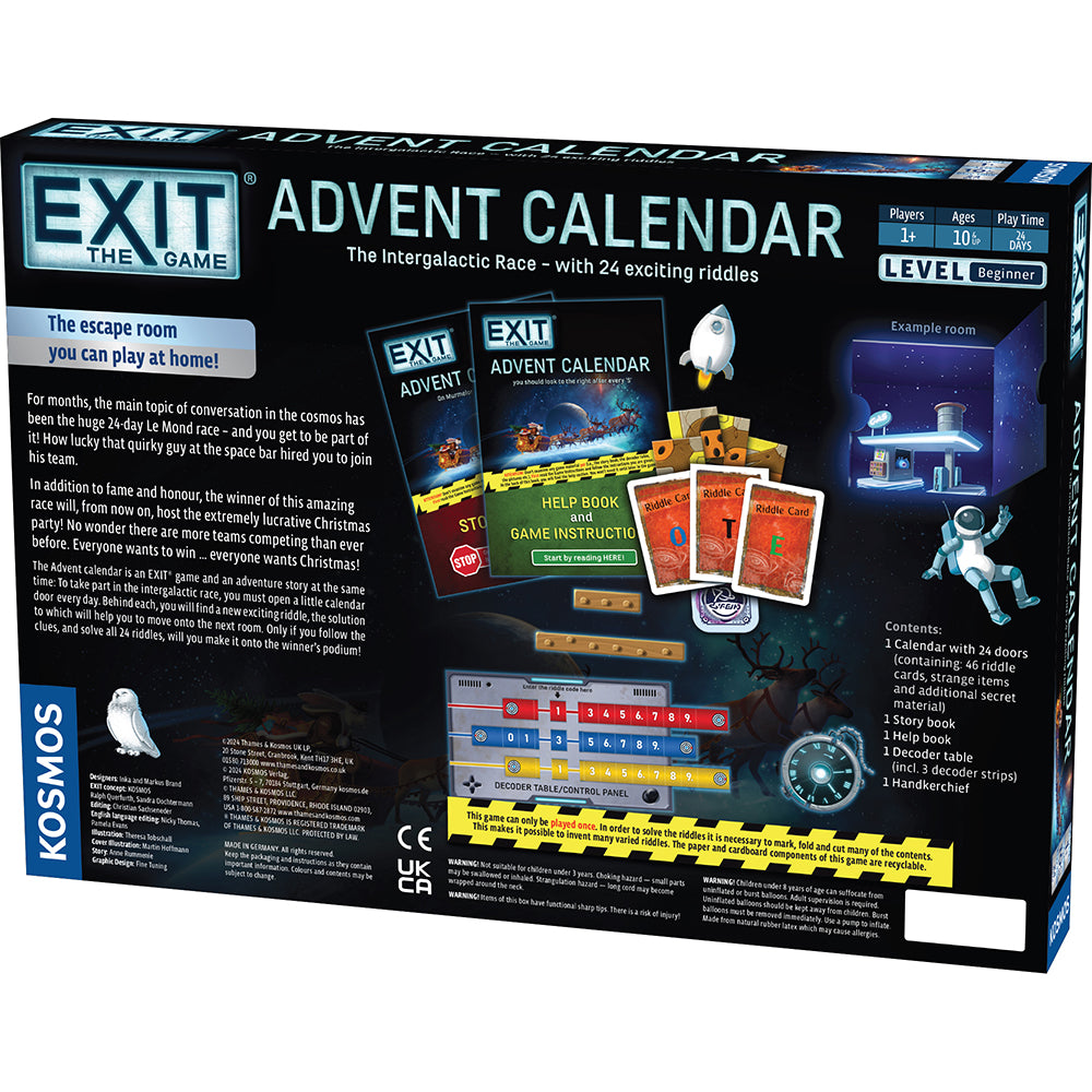EXIT: The Game Advent Calendar - The Intergalactic Race | Escape Room Puzzle Game for Adults & Teens | Perfect for Holiday Gifts & Family Game Nights | Coming Summer 2025