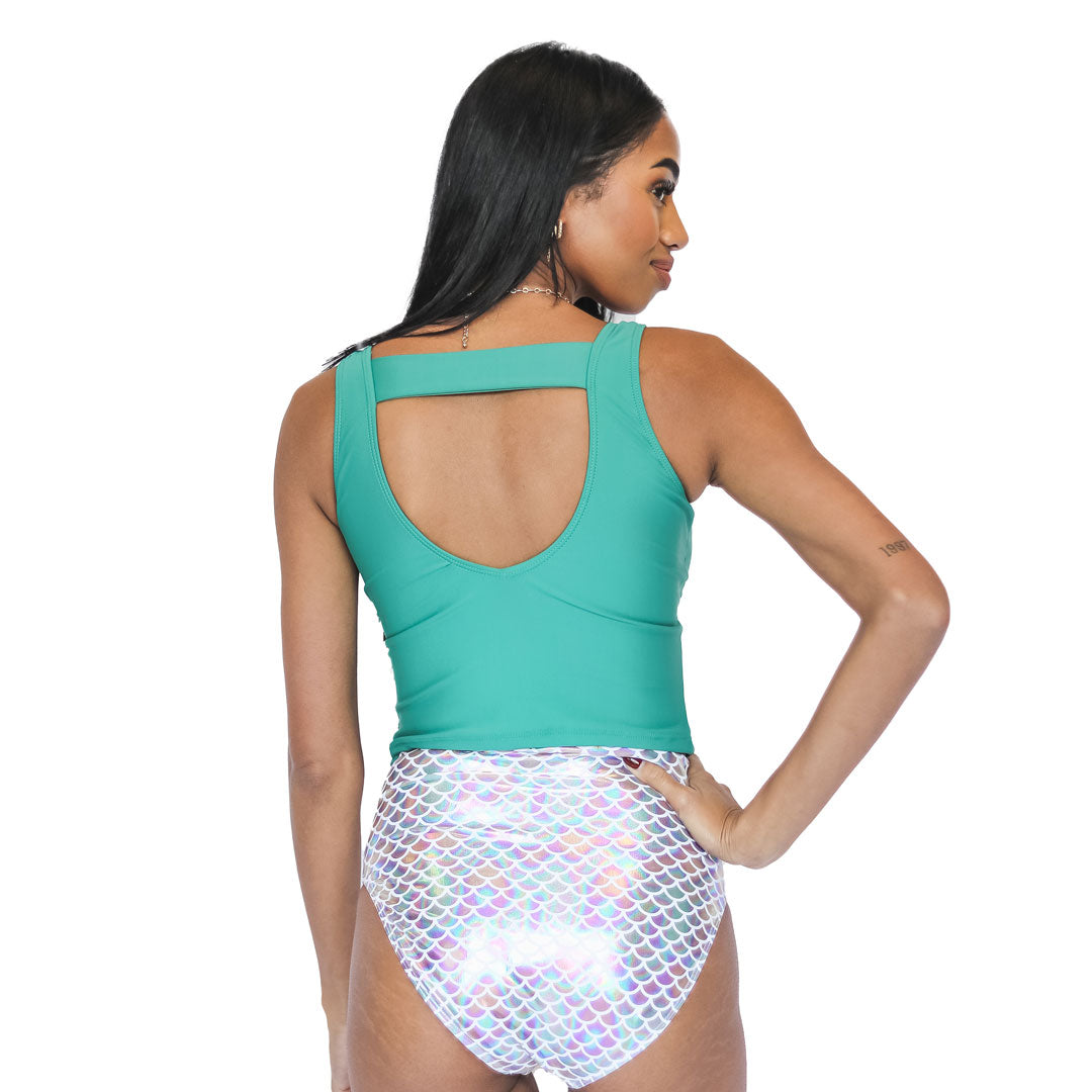 Women's Flattering V-Neck Tankini Top - Swimwear for Beach & Pool - Perfect for Summer Vacations & Water Activities