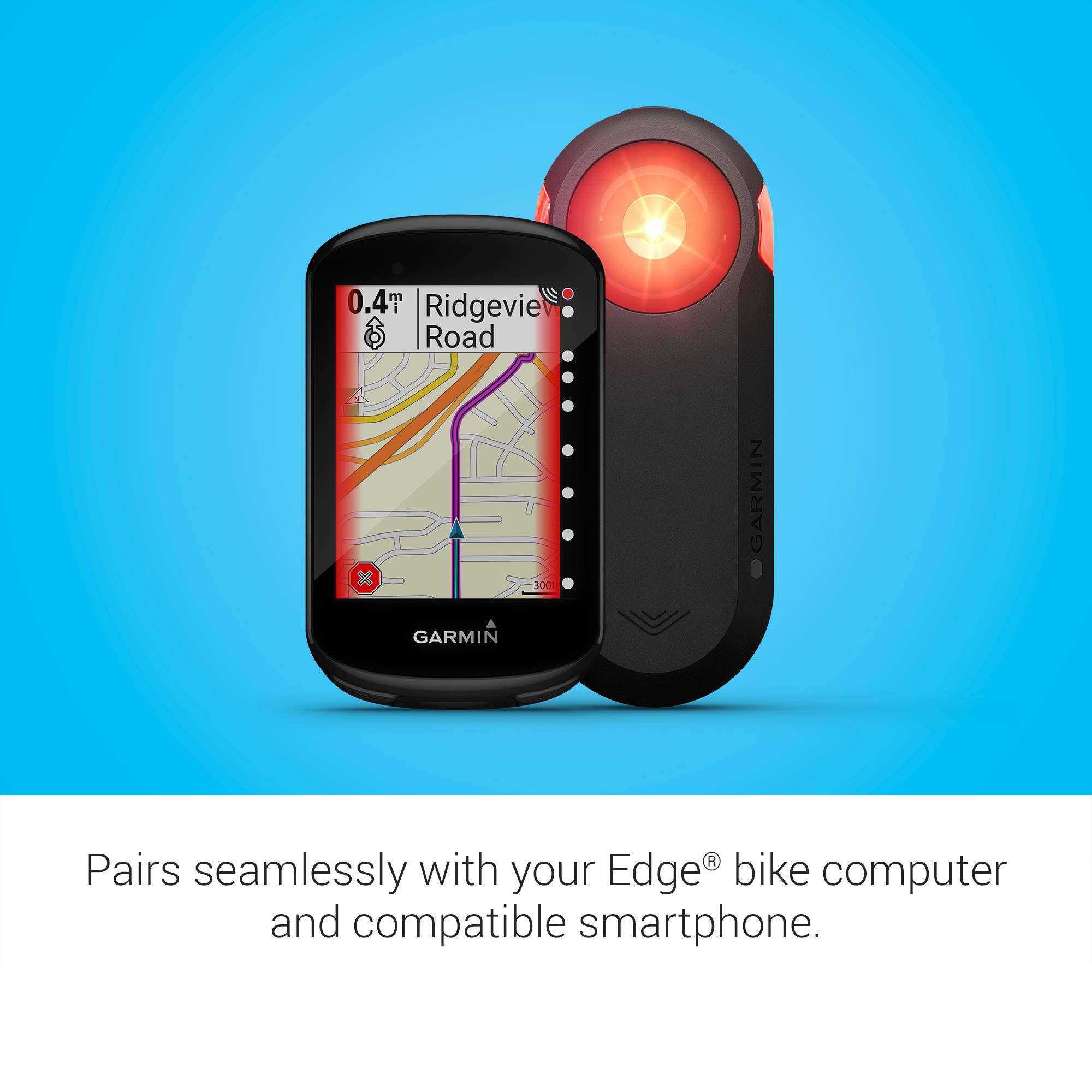 Garmin Varia RTL515 Bike Radar Tail Light - Rearview Radar with Visual & Audible Alerts for Vehicles Up to 153 Yards - Cycling Safety Accessory for Road Biking, Commuting & Night Riding
