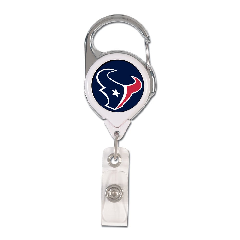 WinCraft NFL Houston Texans Retractable Premium Badge Reel - Officially Licensed Team Color Badge Holder for Work ID, Security Pass & Lanyard - Perfect for Office, Events & Game Day Accessories