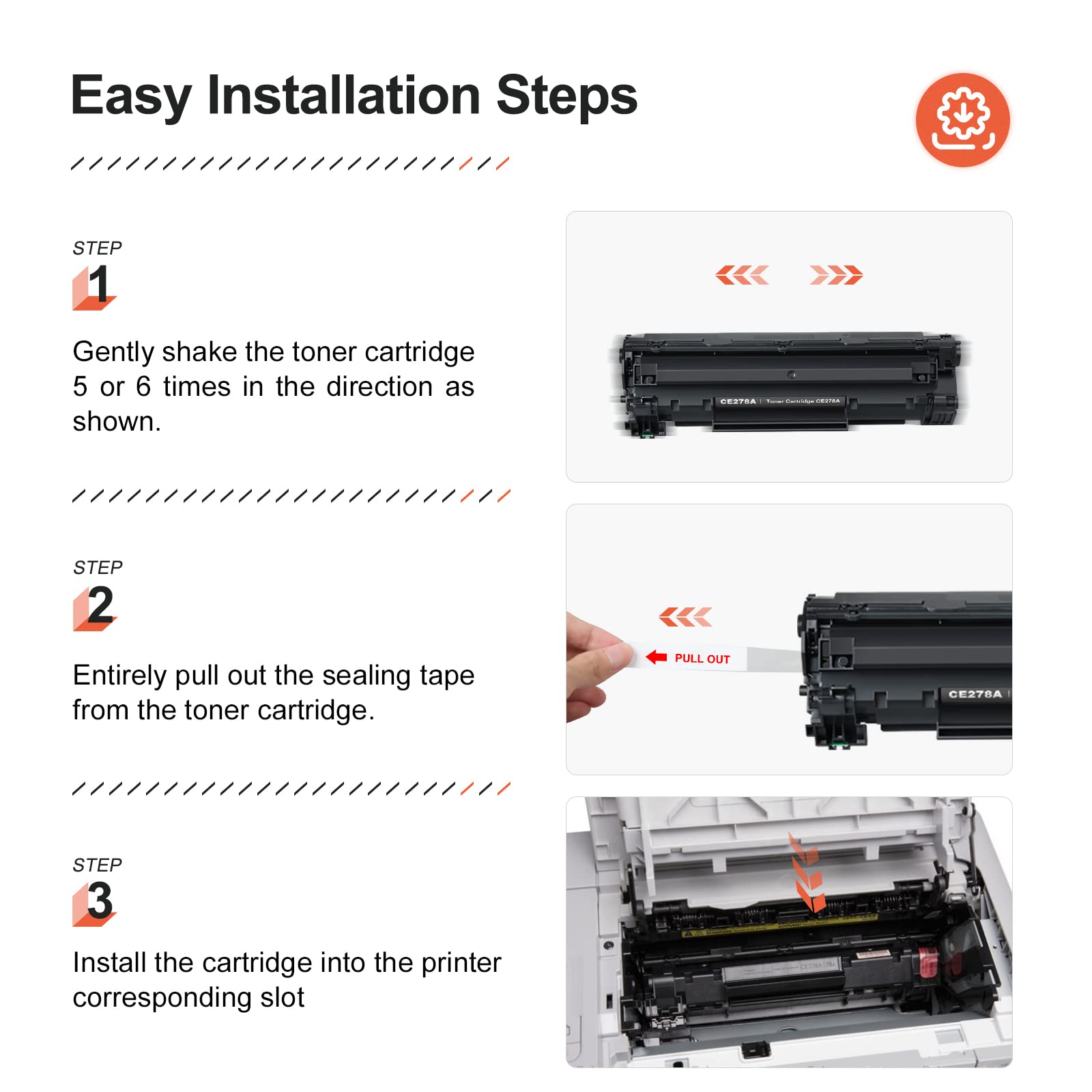 v4ink 4PK CE278A Compatible Toner Cartridge Replacement for HP 78A - High Yield Black Ink for HP Pro M1536dnf MFP, P1606dn, P1600, P1566, P1560 Printers | Perfect for Home Office & Small Business Printing Needs