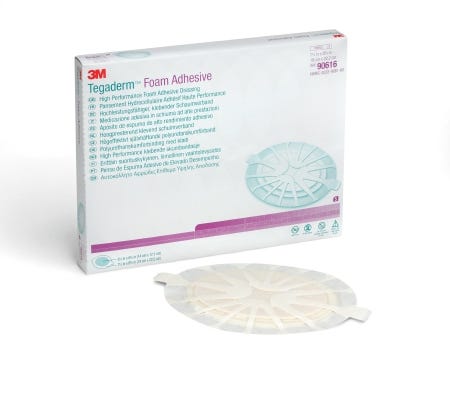 3M Tegaderm 90616 Foam Dressing - Sterile Wound Care Bandages (5-Pack) - Ideal for Post-Surgery, Burns & Chronic Wounds Protection