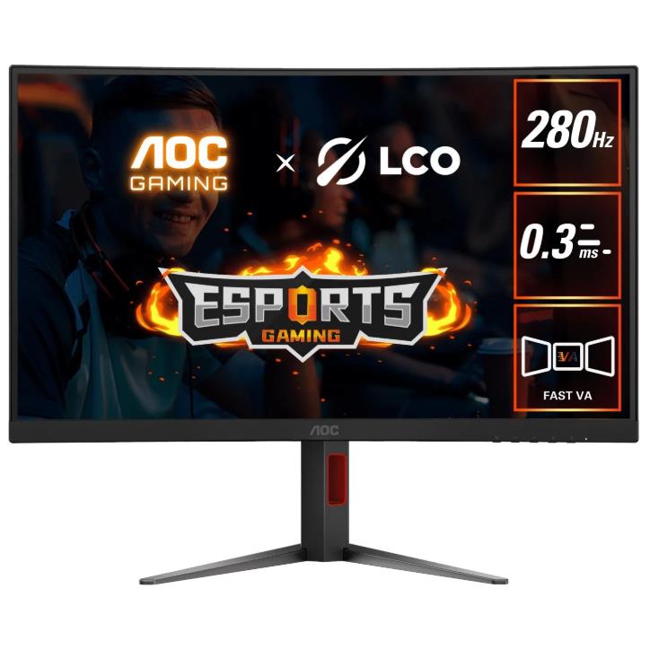 AOC C27G4Z 27-Inch Full HD 280Hz Curved Gaming Monitor - Ultra Fast Refresh Rate, 1ms Response Time for Competitive Gaming, Home Office & Entertainment