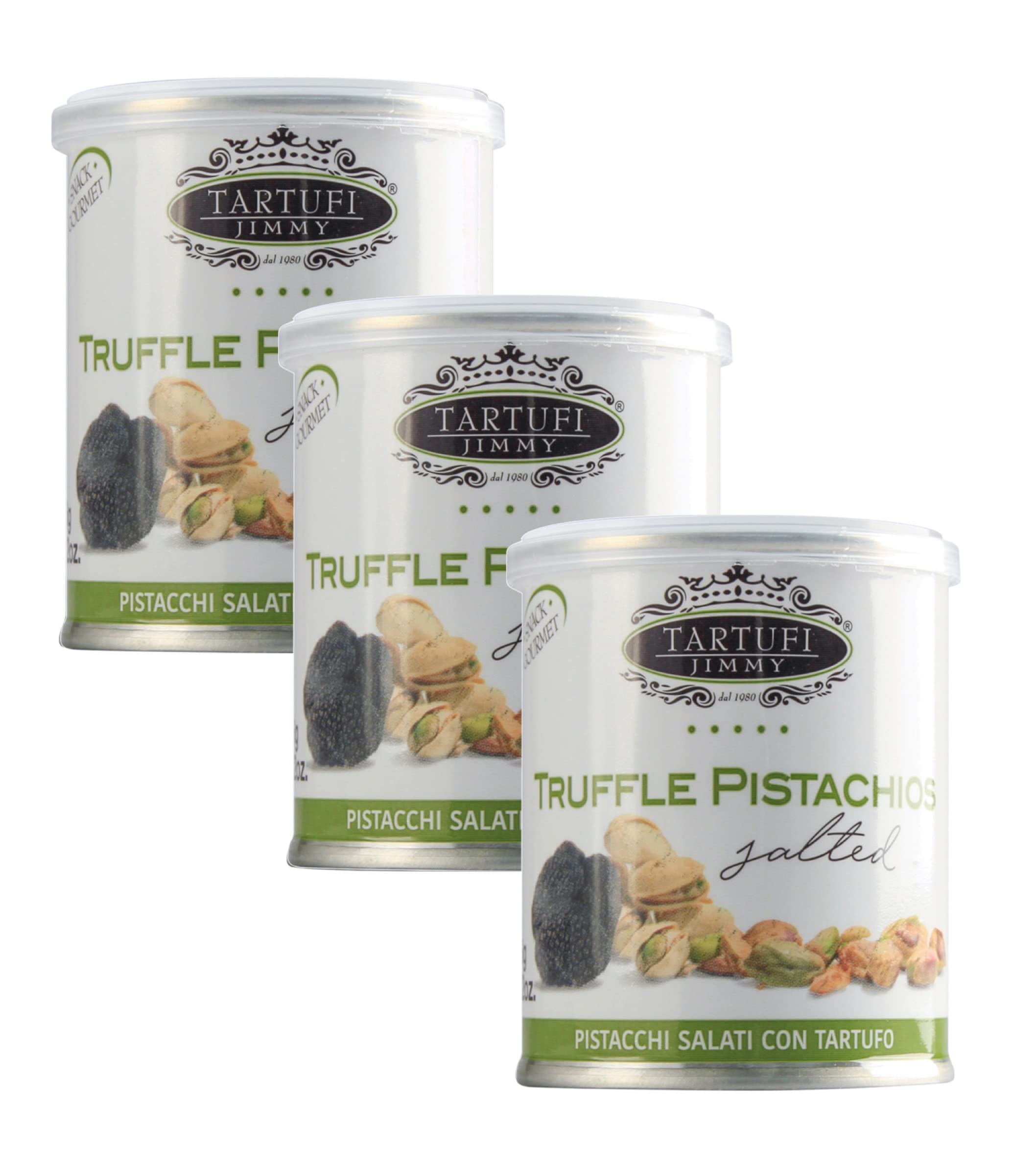 Premium Truffle-Infused Pistachio Nuts | Oven-Baked Crunchy Healthy Snack with Distinctive Nutty Flavor | Pack of 3 (1.2oz Each) | Perfect for Gourmet Gifts, Party Snacks & Keto Diet