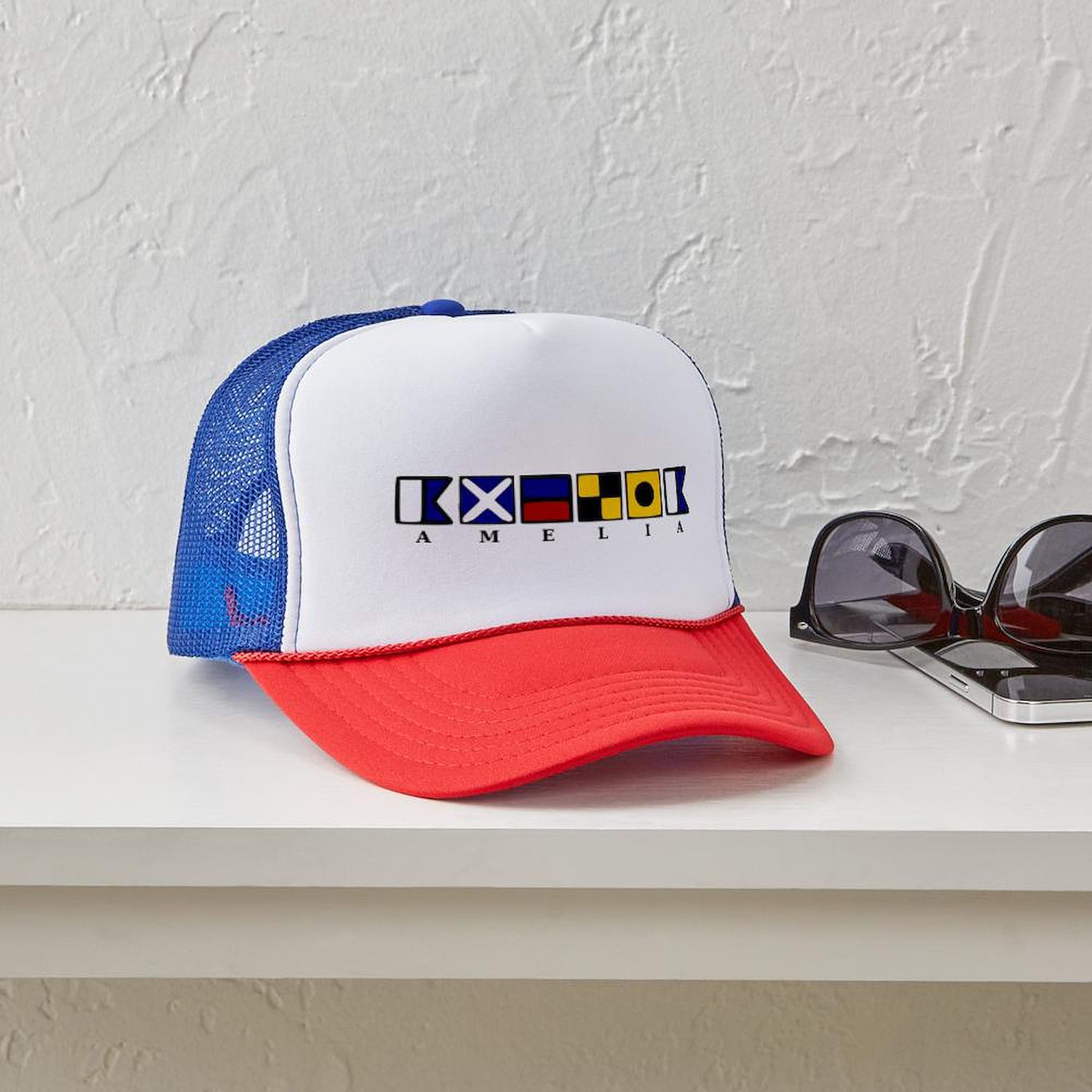 Amelia Island Snapback Trucker Hat - Adjustable & Stylish for Men & Women | Perfect for Beach, Fishing & Outdoor Adventures
