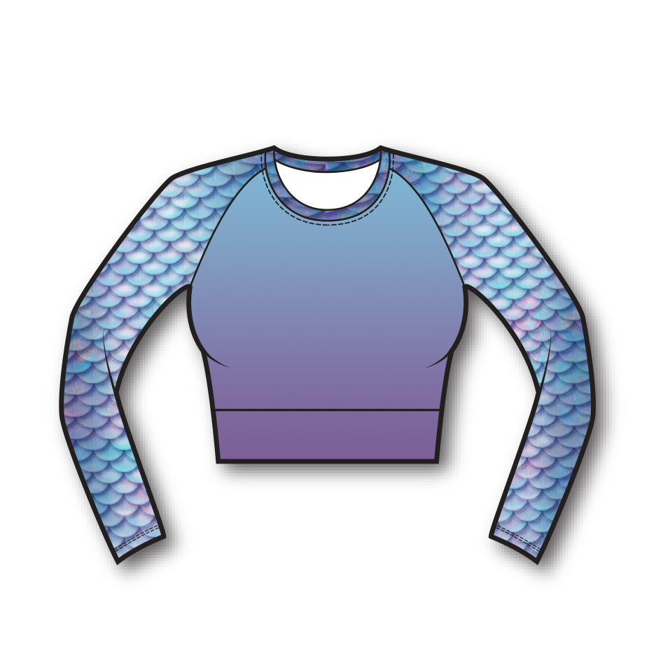 Opal Eco Cropped Rash Guard - Sustainable UPF 50+ Swim Shirt for Women - Perfect for Surfing, Swimming & Beach Activities