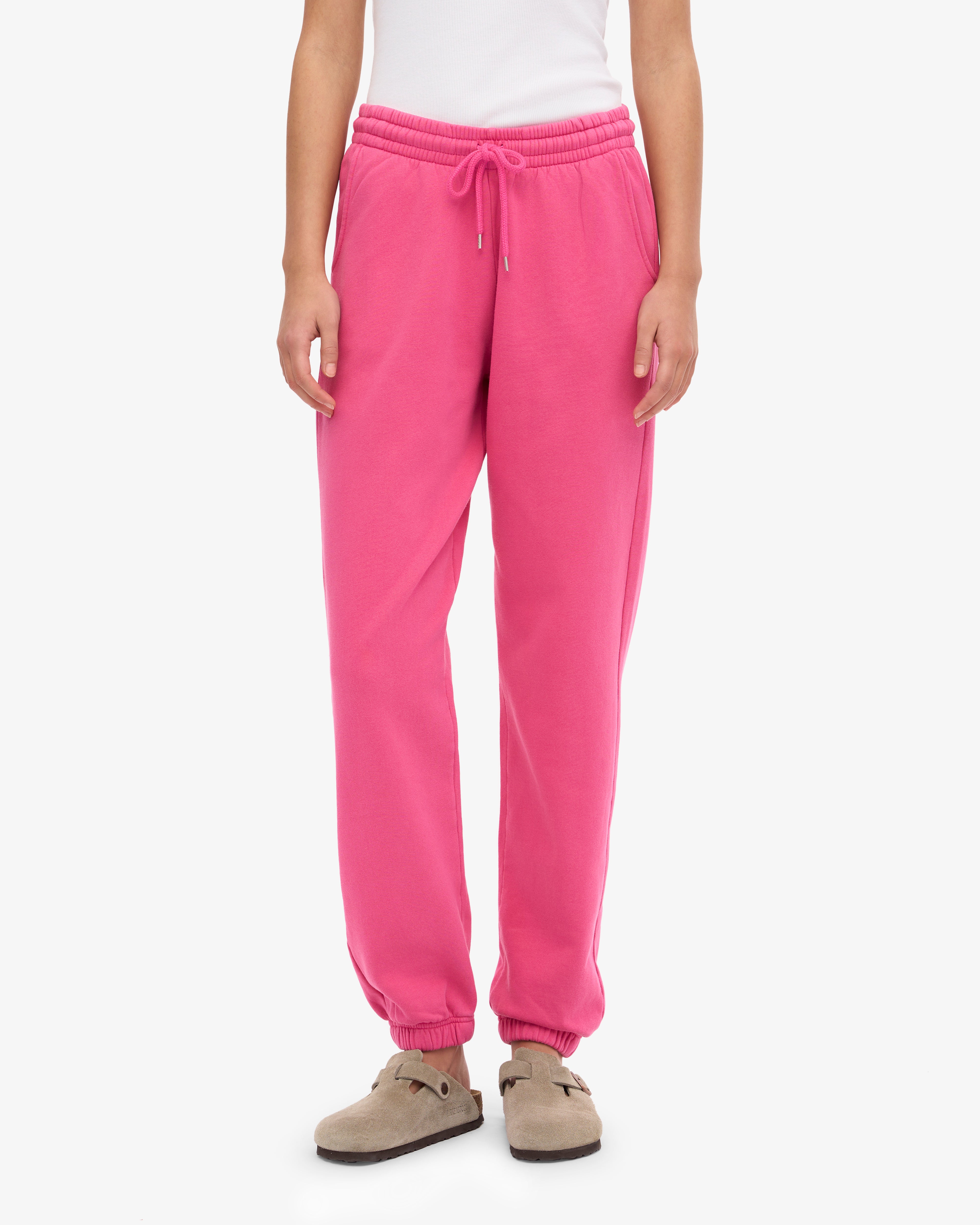 Organic Cotton Sweatpants for Women - Soft & Comfortable Lounge Pants in Bubblegum Pink - Perfect for Yoga, Running & Casual Wear