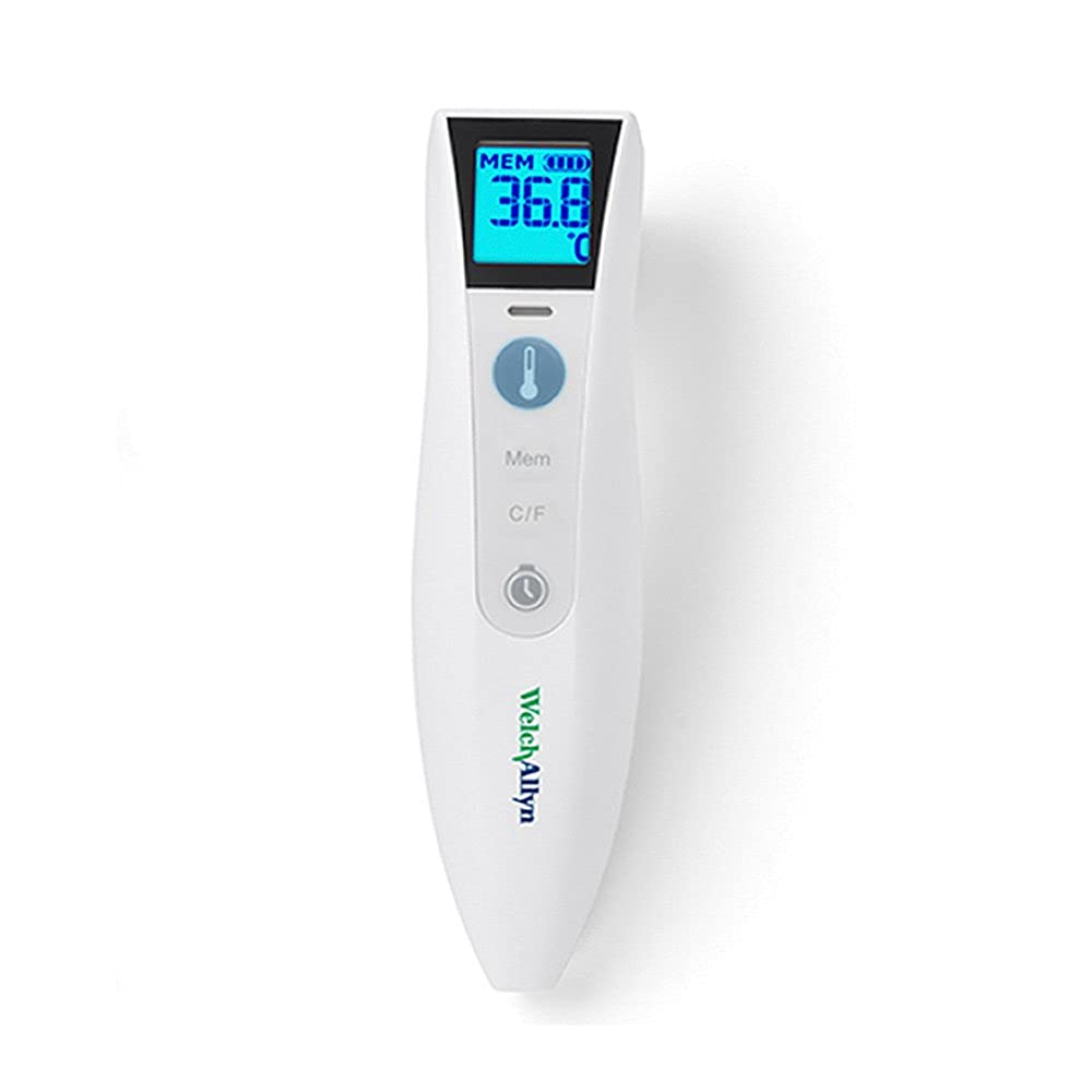 Welch Allyn 105801 No-Contact Infrared Thermometer for Adults & Kids - Fast, Accurate, Hygienic Temperature Reading for Home, Clinic & Travel Use