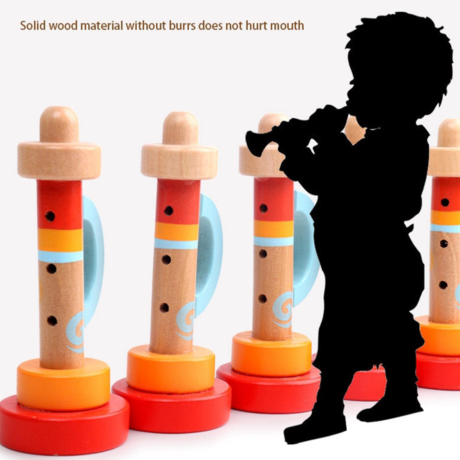 Wooden Trumpet Toy for Kids - Musical Instrument for Pretend Play & Early Learning - Perfect for Birthday Gifts, Classroom Activities & Music Exploration