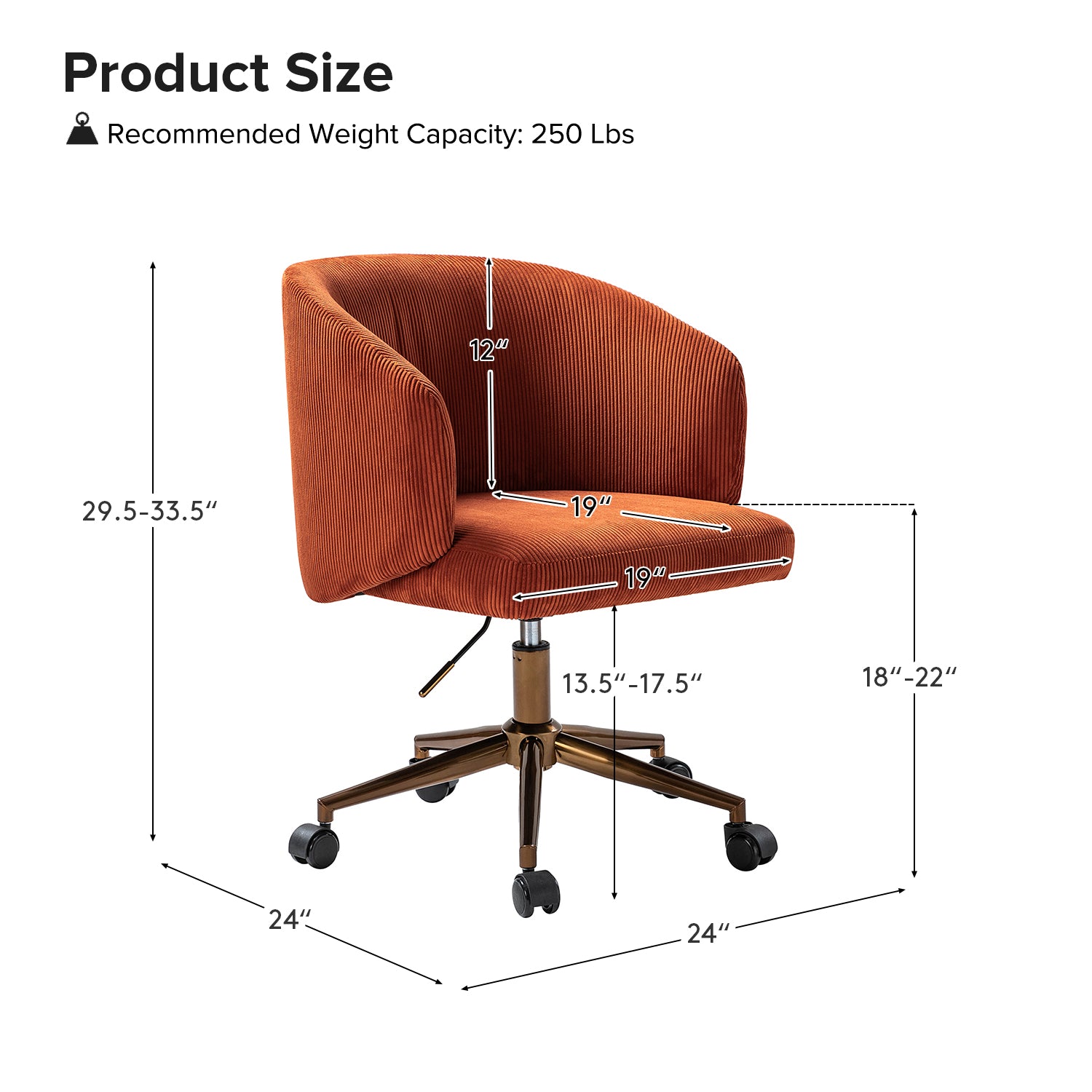 Paolo Task Accent Chair - Modern Home Office Chair with Ergonomic Design for Comfortable Working & Studying | Perfect for Small Spaces, Living Rooms & Reading Nooks
