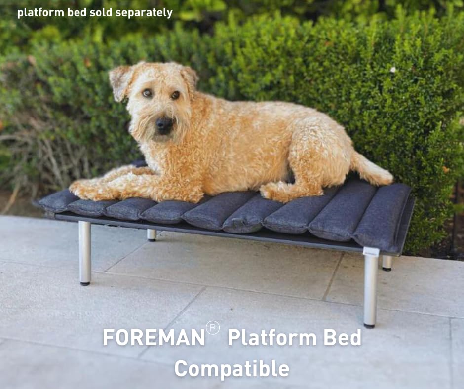 **Foreman Foldable Dog Bed - Waterproof Travel Pet Mattress for Indoor & Outdoor Use - Heavy Duty, Durable & Portable Dog Bed with Foam Mattress - Ideal for Camping, Hiking & Home Comfort - XL 42