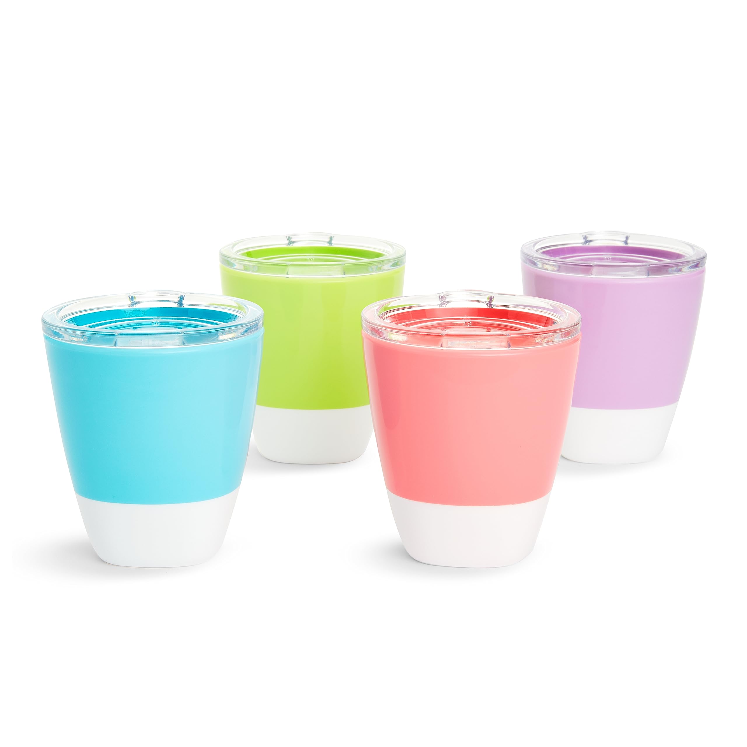 Zak Designs Kelso 15 oz Tumbler Set with Unicorn Design - BPA-Free, Leak-Proof Screw-On Lid & Straw | Munchkin Splash Toddler Cups 7 Oz 4-Pack with Training Lids | Perfect for Kids' Drinks, School Lunch, Picnics & Travel
