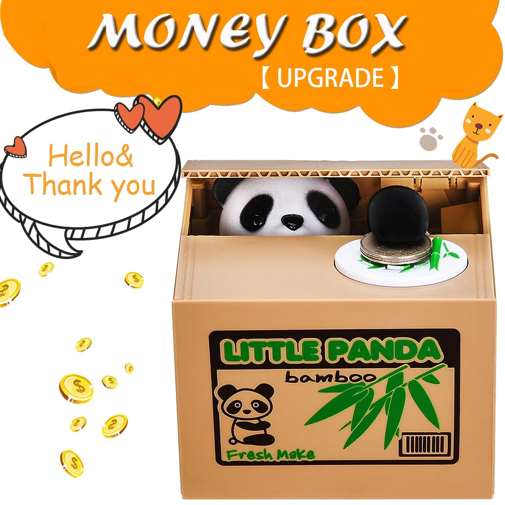 Panda Piggy Bank for Kids - Cute Money Saving Box for Boys & Girls, Perfect Christmas & Birthday Gift - Fun Way to Teach Savings & Financial Responsibility